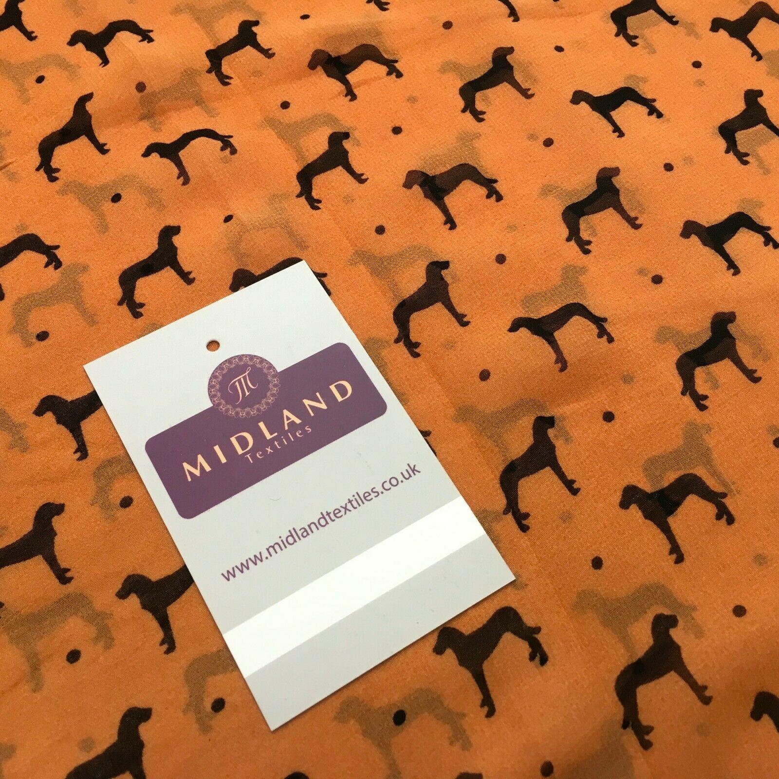 Copper Dog Printed Light High Street Chiffon Fabric 150 cm MK1084-21