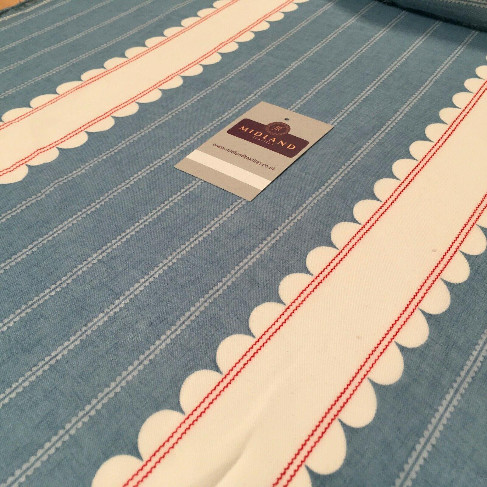 Blue and White Georgette crepe Linen effect dress Fabric 150cm wide MK1095-21