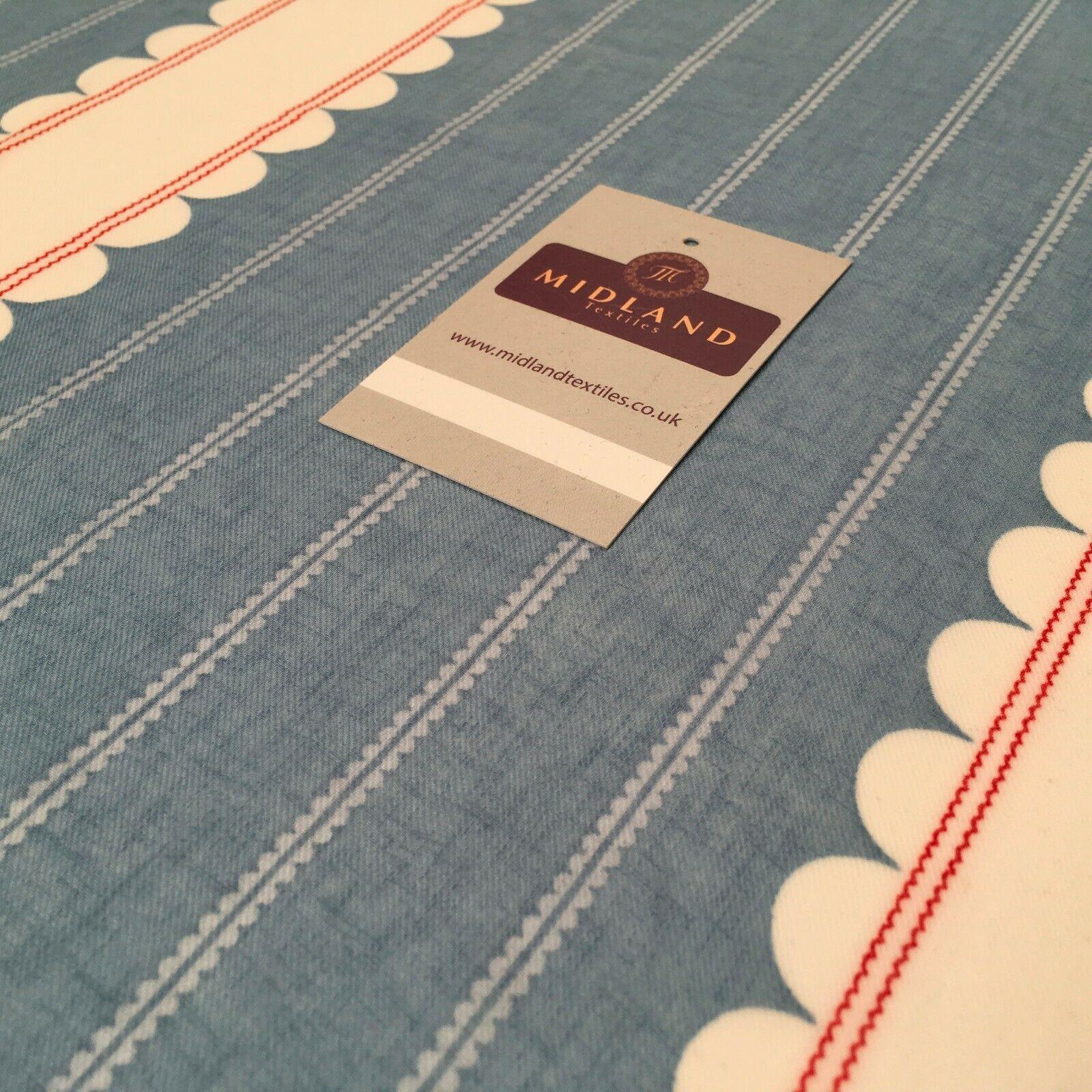 Blue and White Georgette crepe Linen effect dress Fabric 150cm wide MK1095-21