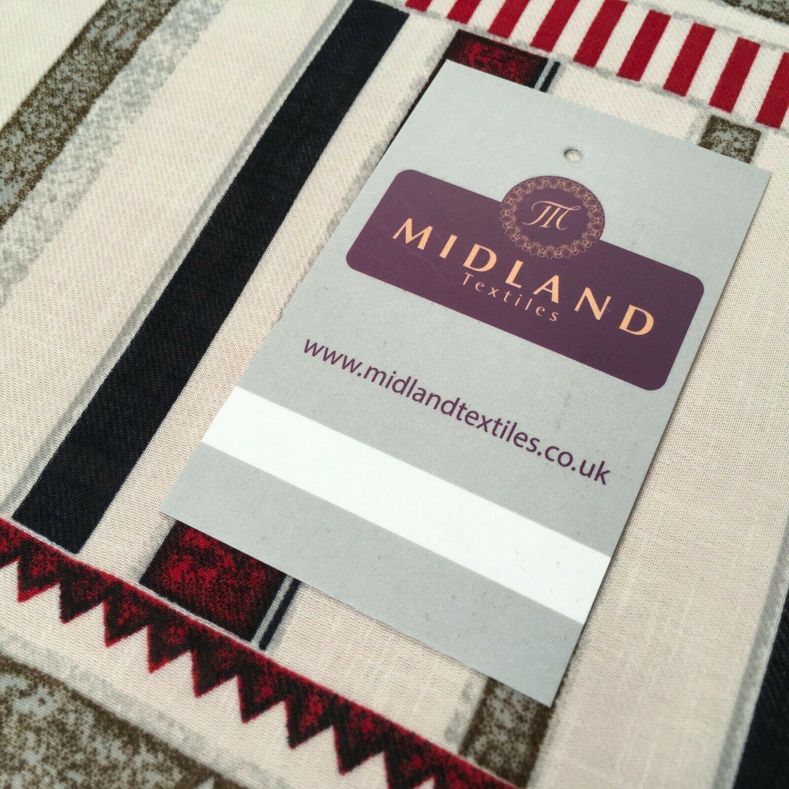 Cream & Navy Georgette crepe Linen effect dress Fabric 150cm wide MK1095-29