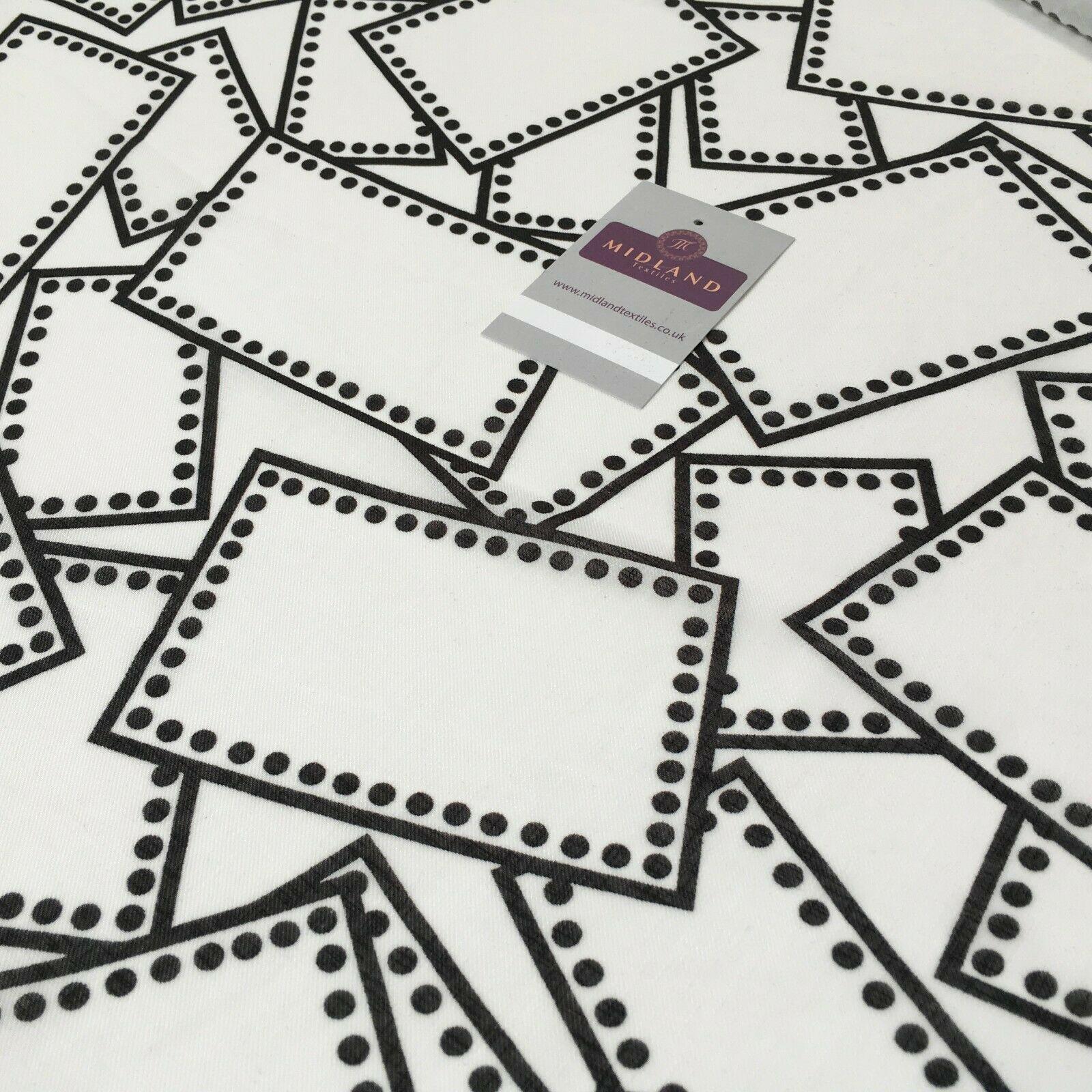 Ivory and Black Georgette crepe Linen effect dress Fabric 150cm wide MK1095-18