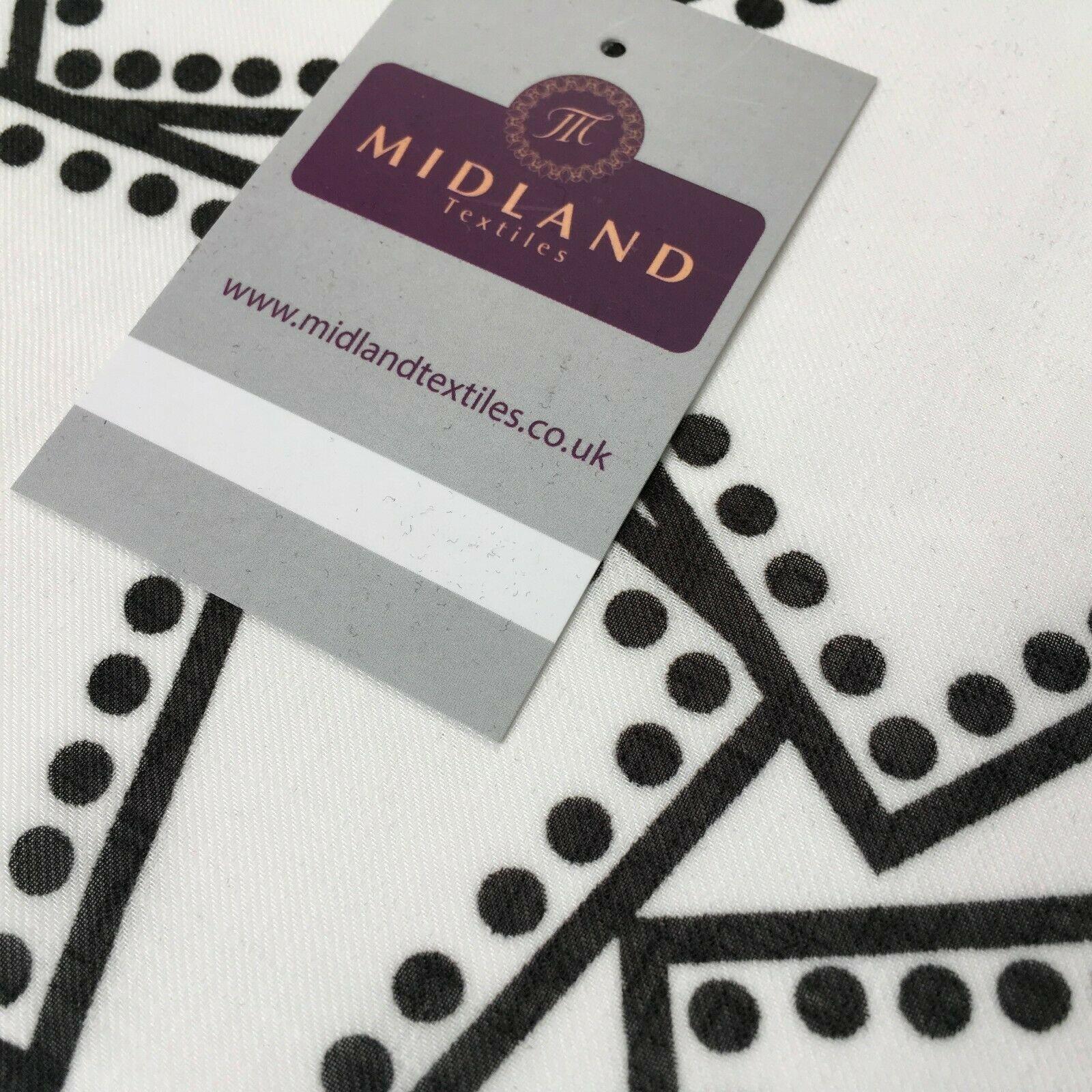 Ivory and Black Georgette crepe Linen effect dress Fabric 150cm wide MK1095-18