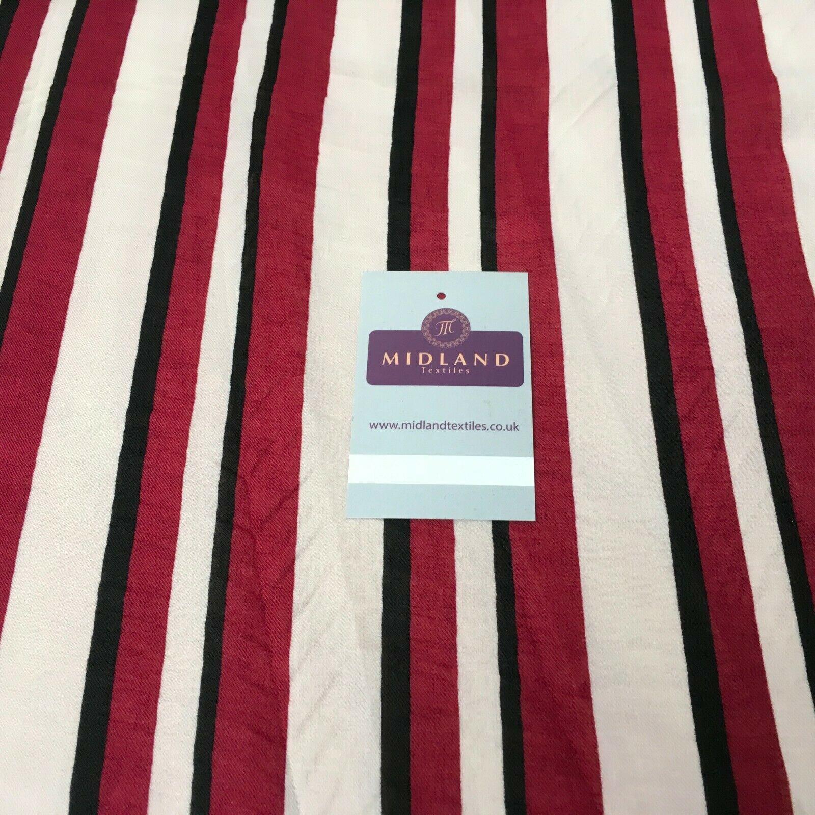 Maroon & Cream Georgette crepe Linen effect dress Fabric 150cm wide MK1095-14