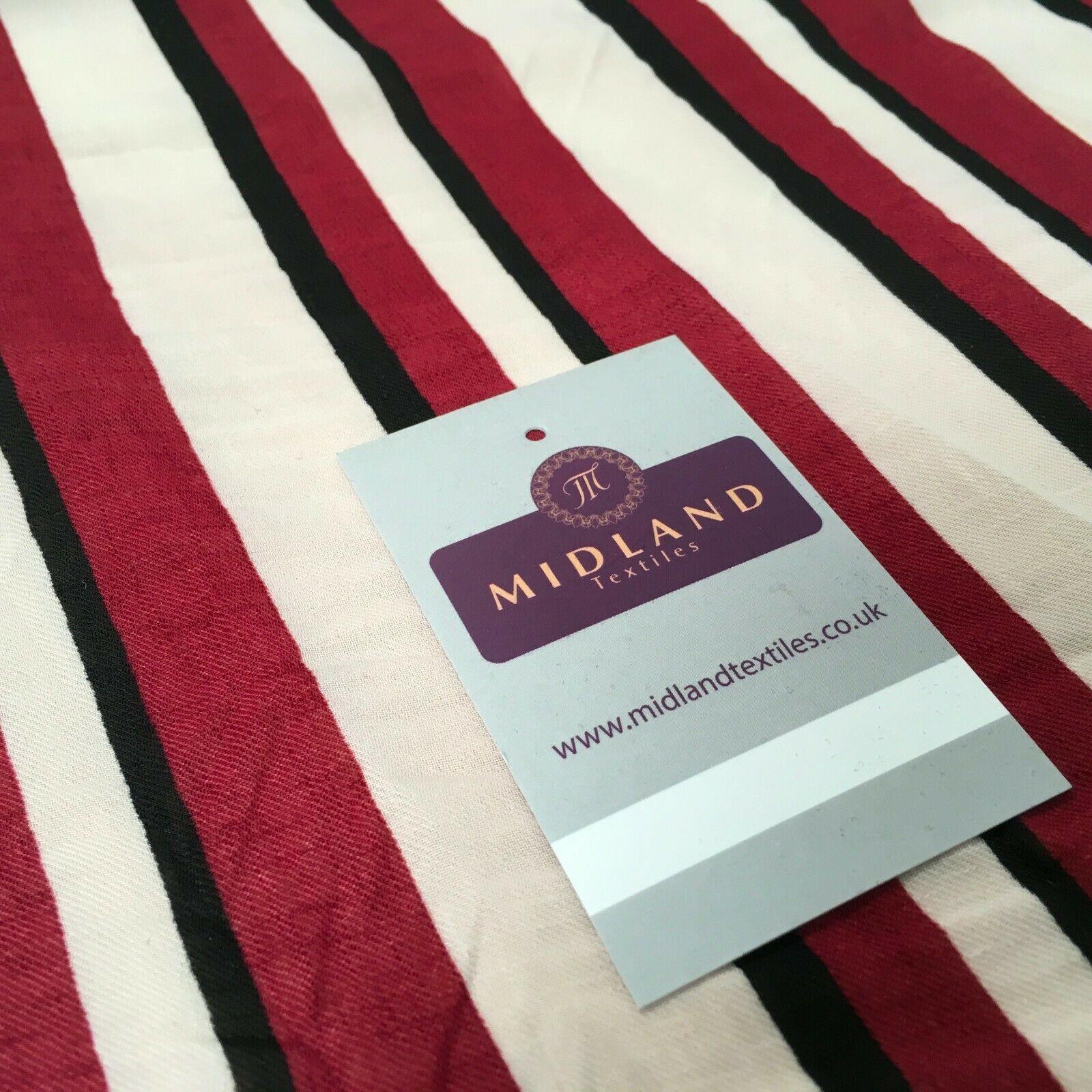 Maroon & Cream Georgette crepe Linen effect dress Fabric 150cm wide MK1095-14