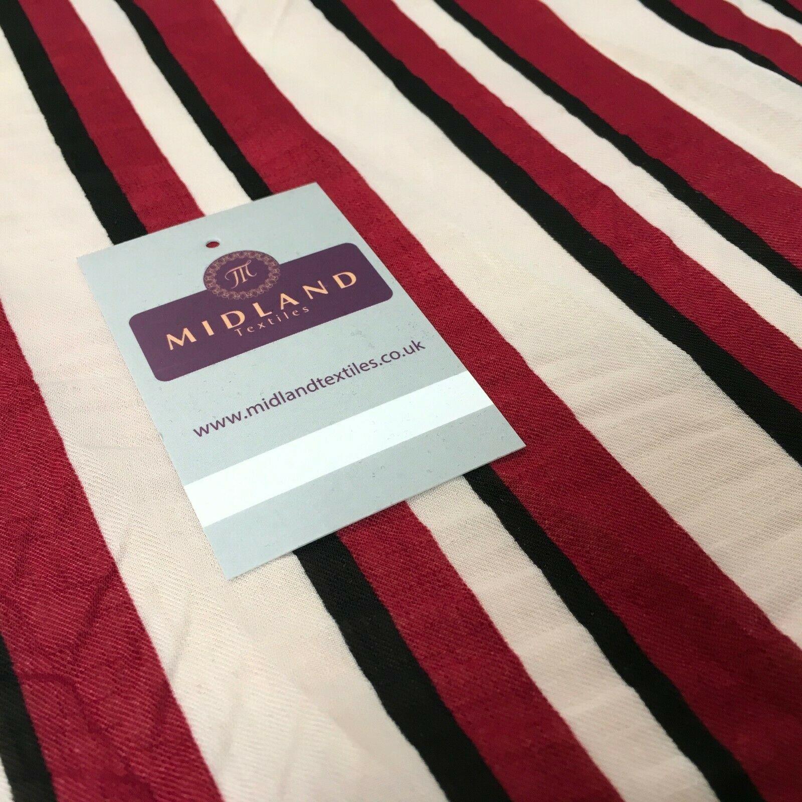 Maroon & Cream Georgette crepe Linen effect dress Fabric 150cm wide MK1095-14