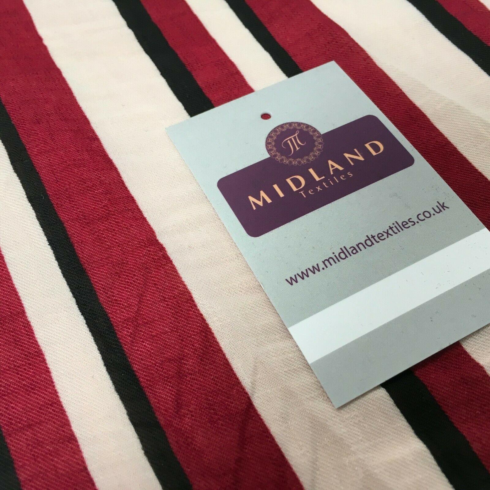 Maroon & Cream Georgette crepe Linen effect dress Fabric 150cm wide MK1095-14