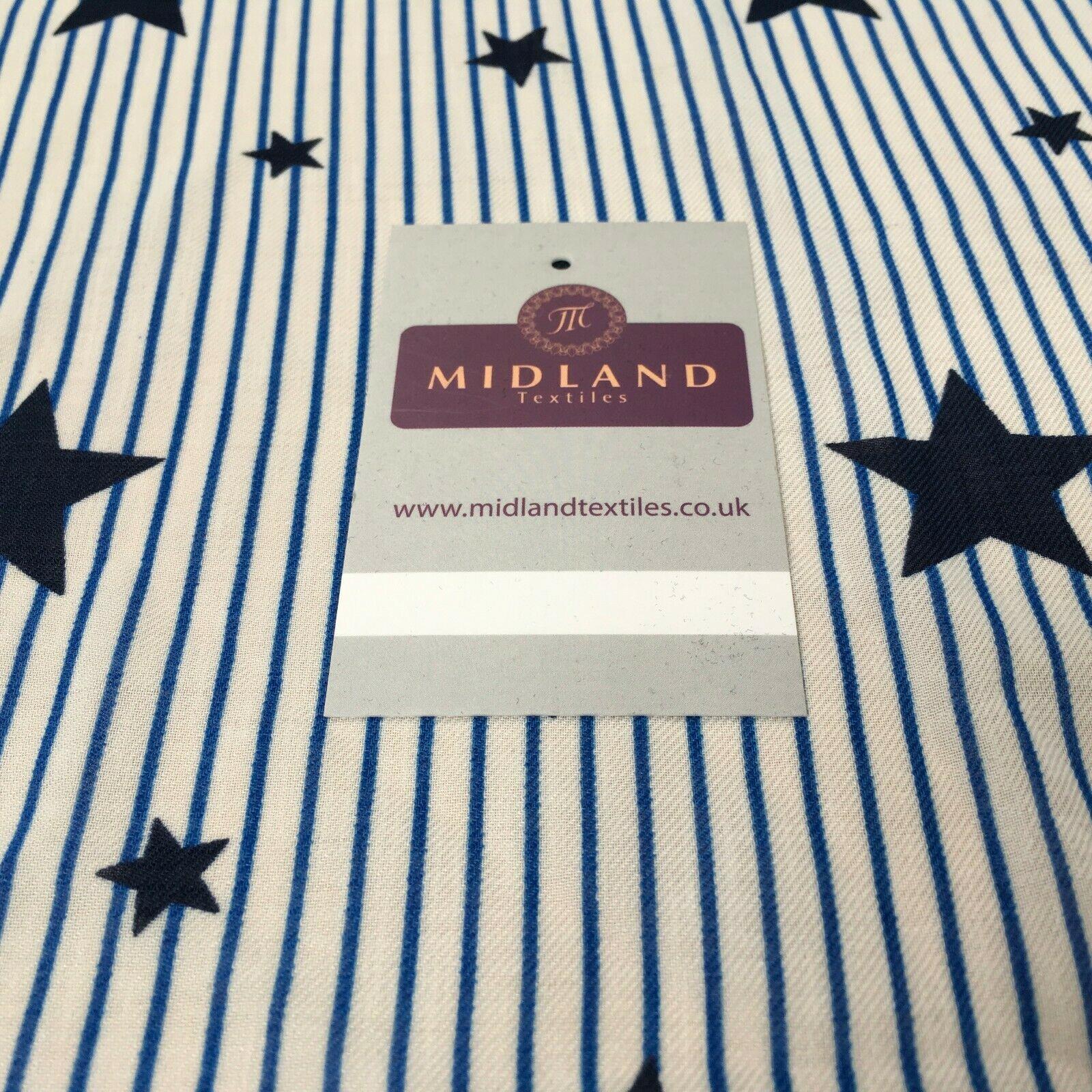 Navy Blue & white Georgette crepe Linen effect dress Fabric 150cm wide MK1095-20