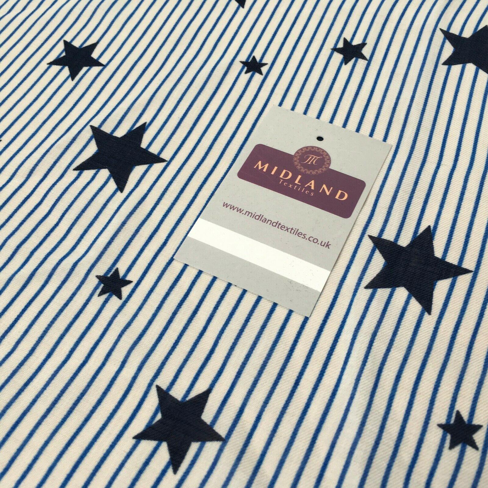 Navy Blue & white Georgette crepe Linen effect dress Fabric 150cm wide MK1095-20