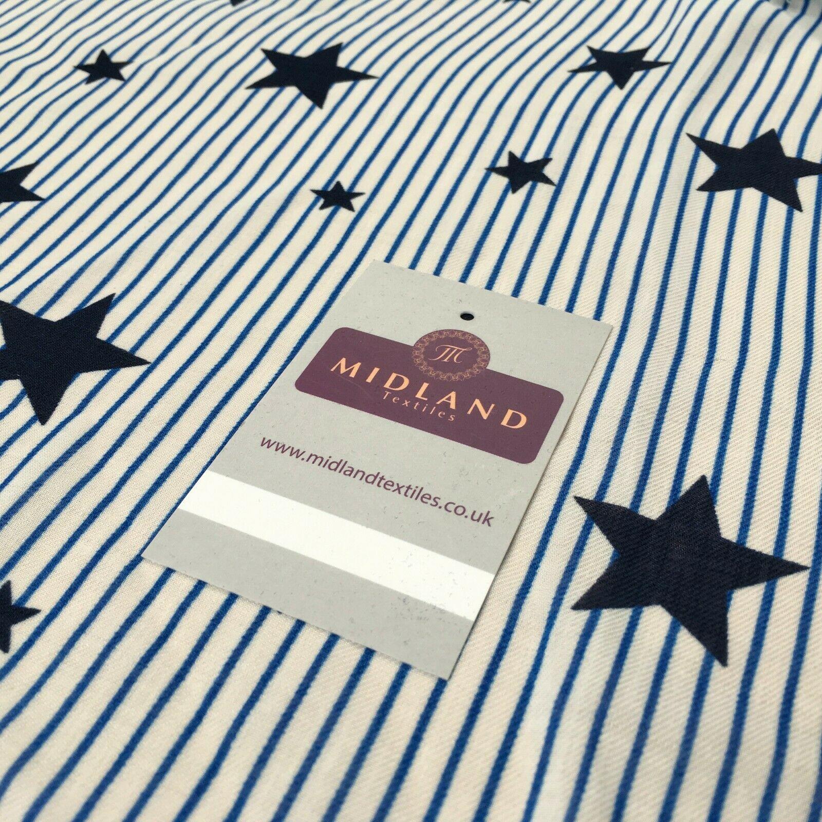 Navy Blue & white Georgette crepe Linen effect dress Fabric 150cm wide MK1095-20