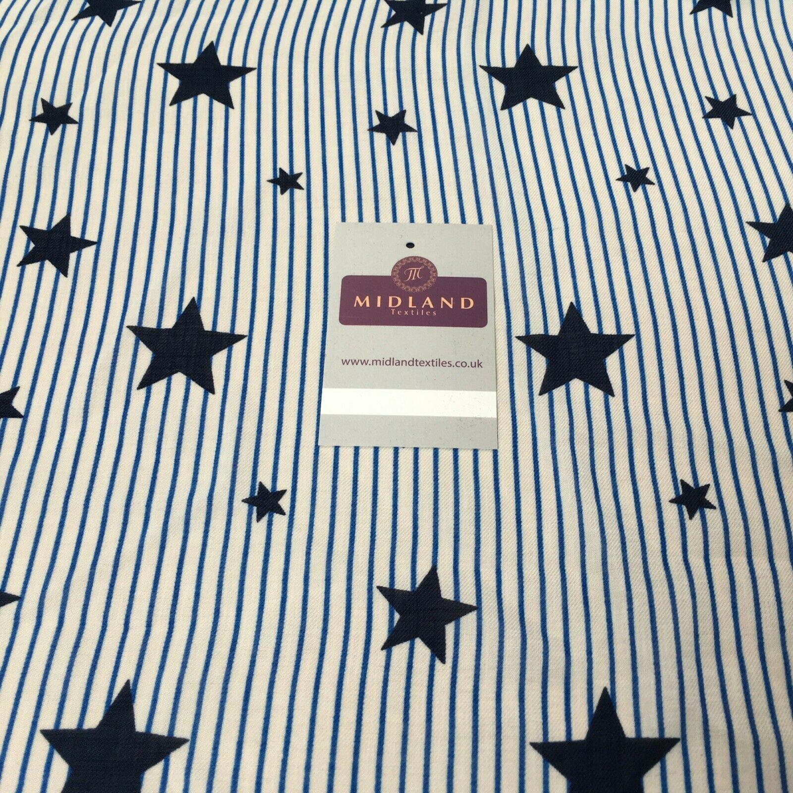 Navy Blue & white Georgette crepe Linen effect dress Fabric 150cm wide MK1095-20