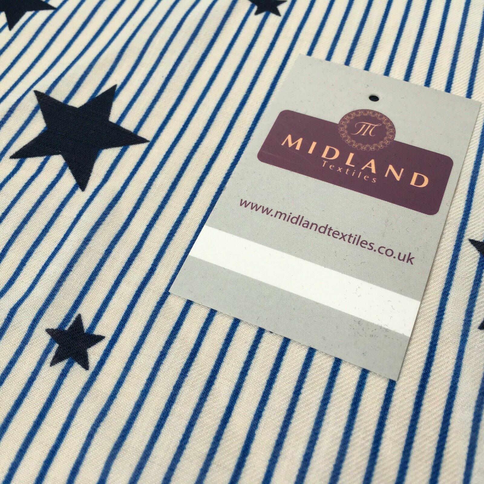 Navy Blue & white Georgette crepe Linen effect dress Fabric 150cm wide MK1095-20