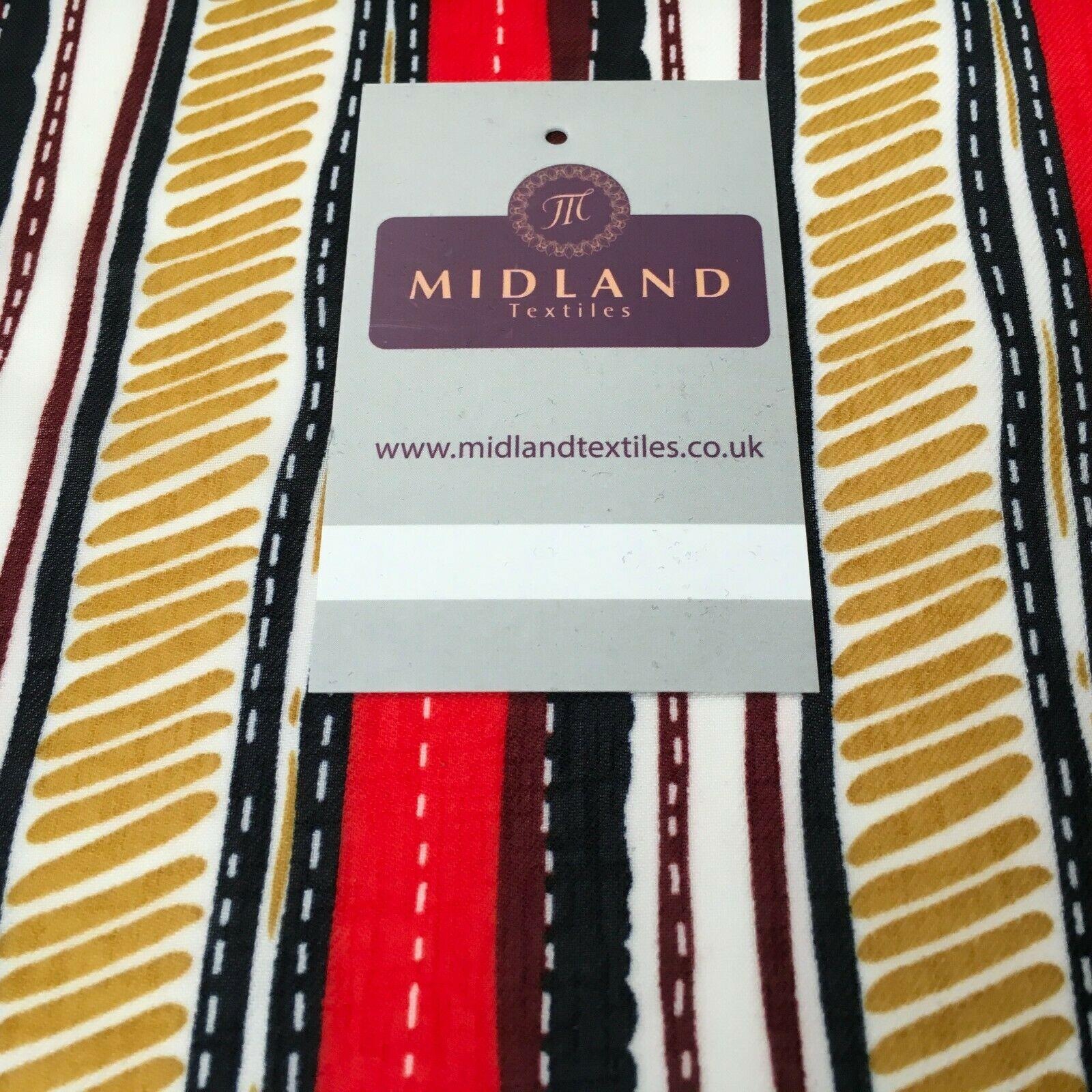 Red & Navy Georgette crepe Linen effect dress Fabric 150cm wide MK1095-17