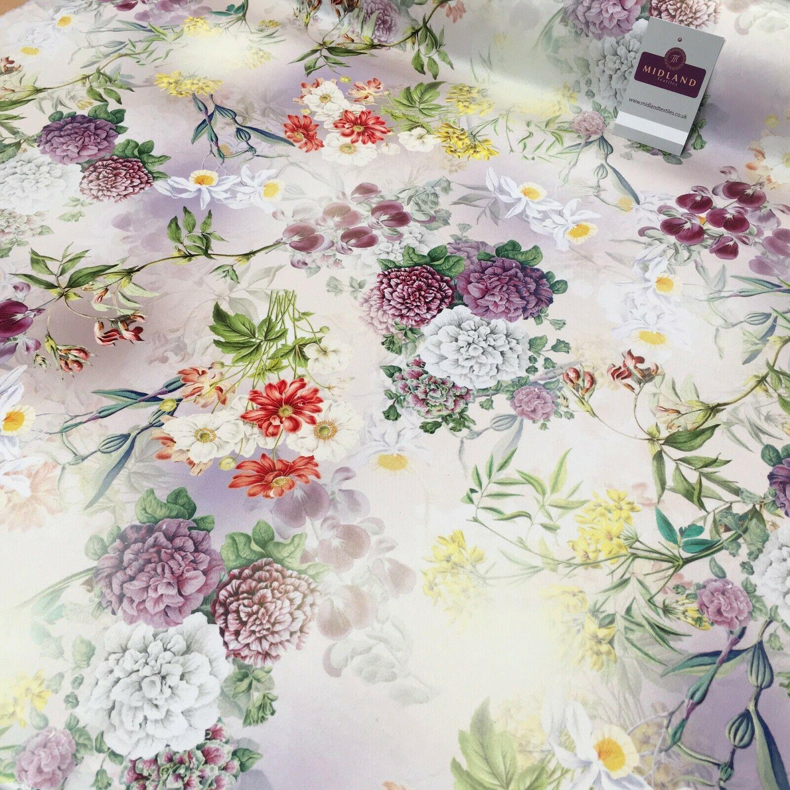 Yellow Lime Matt Floral peach skin Silky Satin Printed Fabric 150 Cm  MQ1081-2