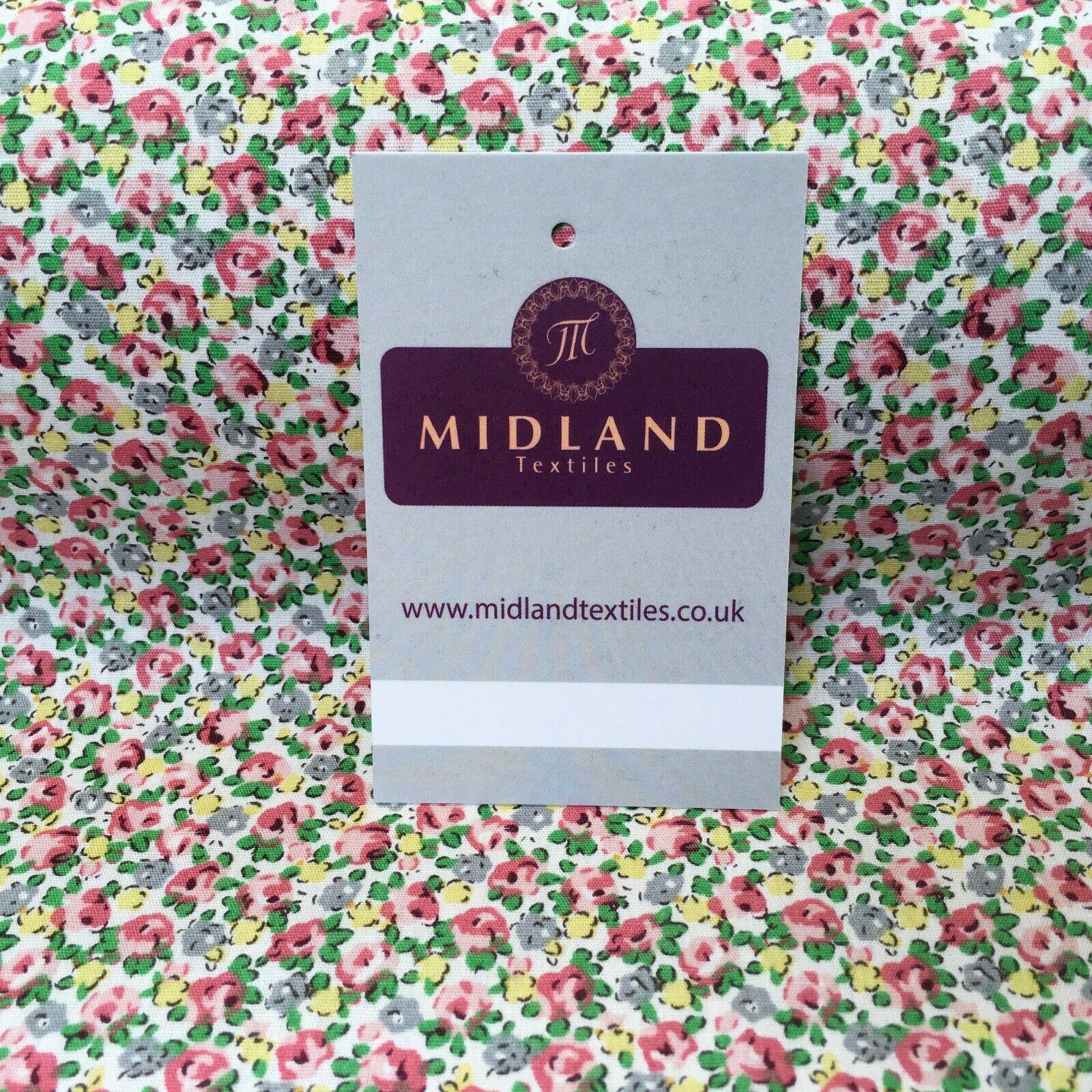 Small ditsy printed 100% Cotton Floral dress fabric 150cm MA1080 Mtex