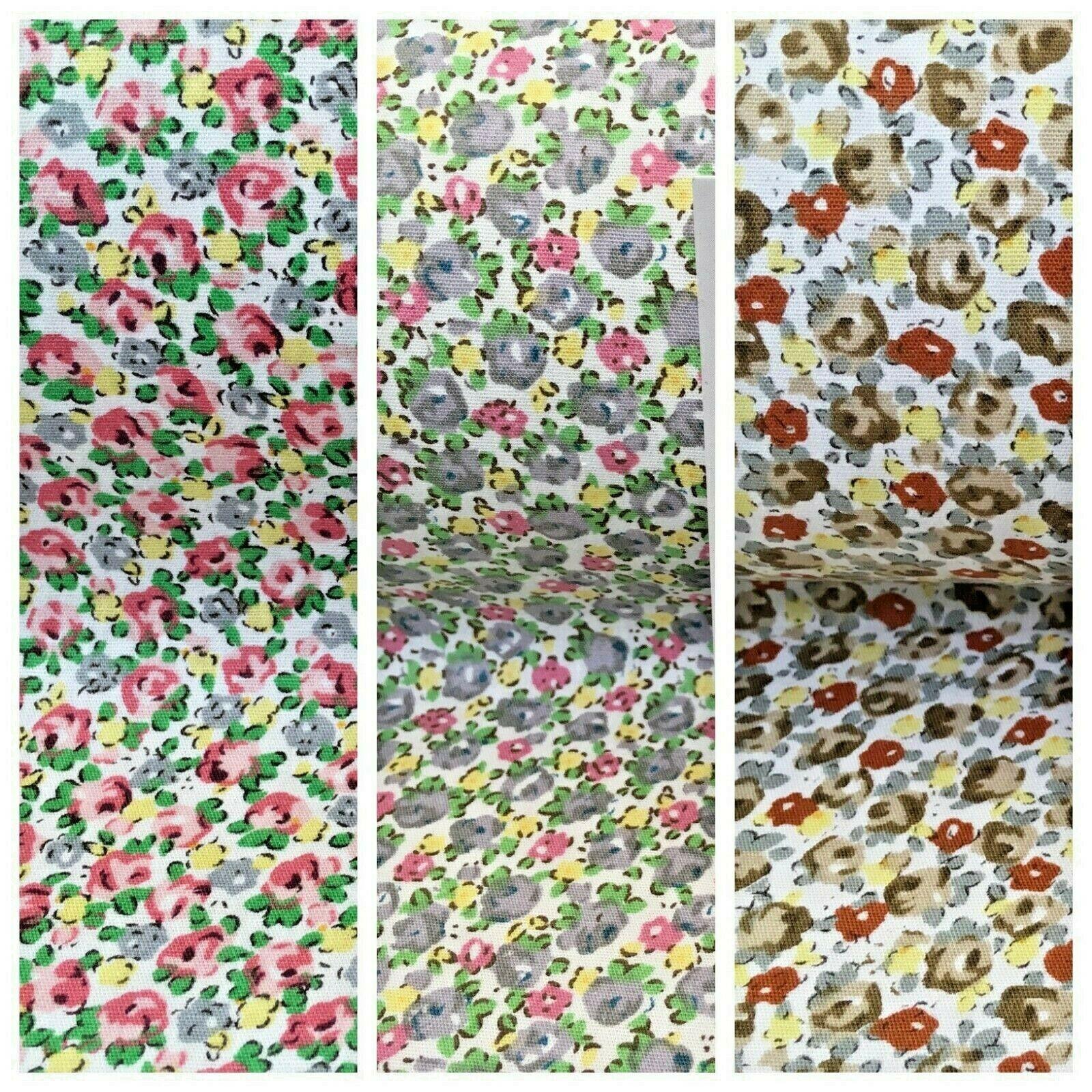 Small ditsy printed 100% Cotton Floral dress fabric 150cm MA1080 Mtex