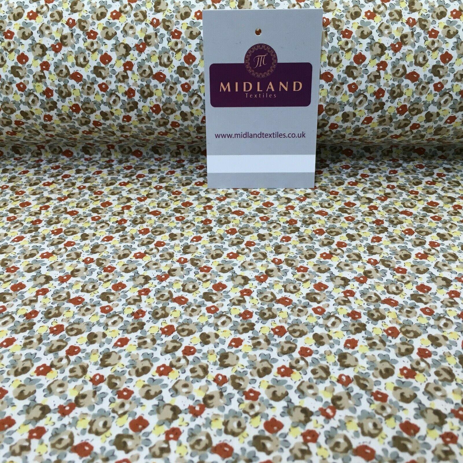Small ditsy printed 100% Cotton Floral dress fabric 150cm MA1080 Mtex