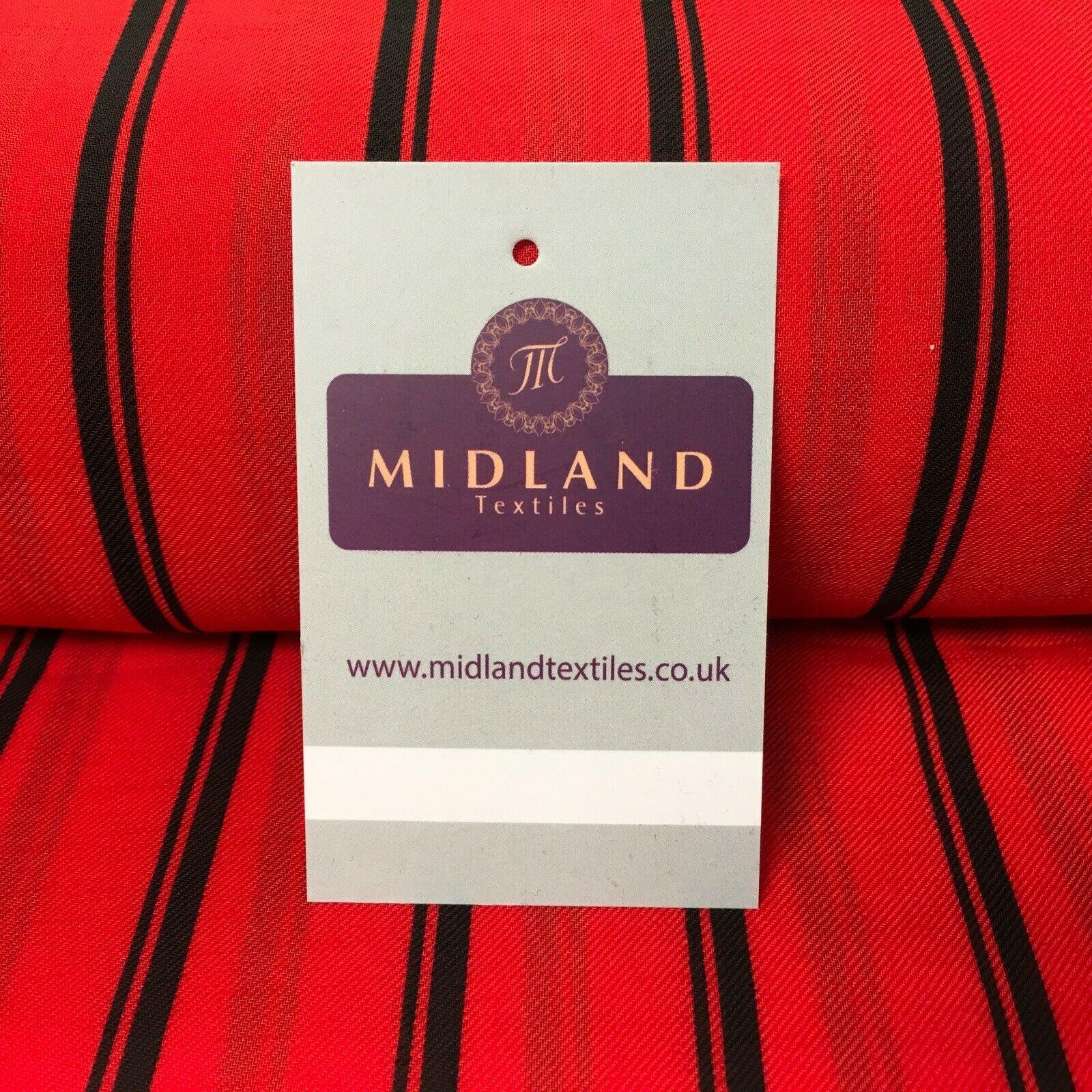 Red Stripped Georgette crepe Linen effect Fabric 150cm wide MK1095-7 Mtex