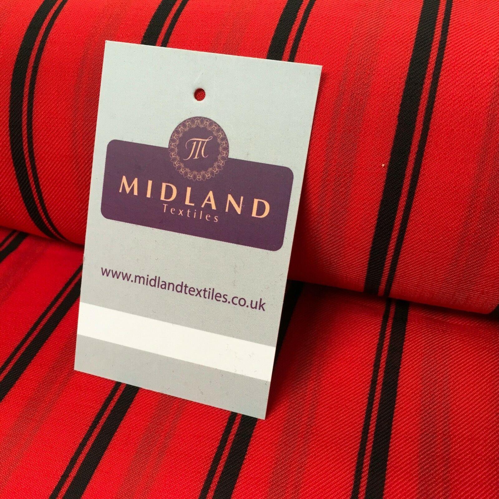 Red Stripped Georgette crepe Linen effect Fabric 150cm wide MK1095-7 Mtex