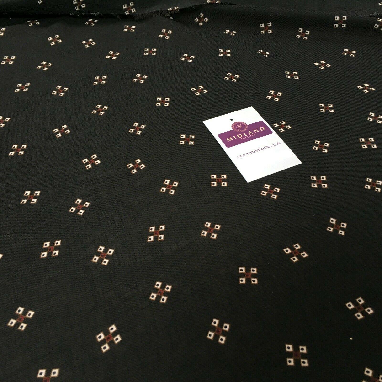 Black Georgette crepe Linen effect dress Fabric 150cm wide MK1095-25 Mtex