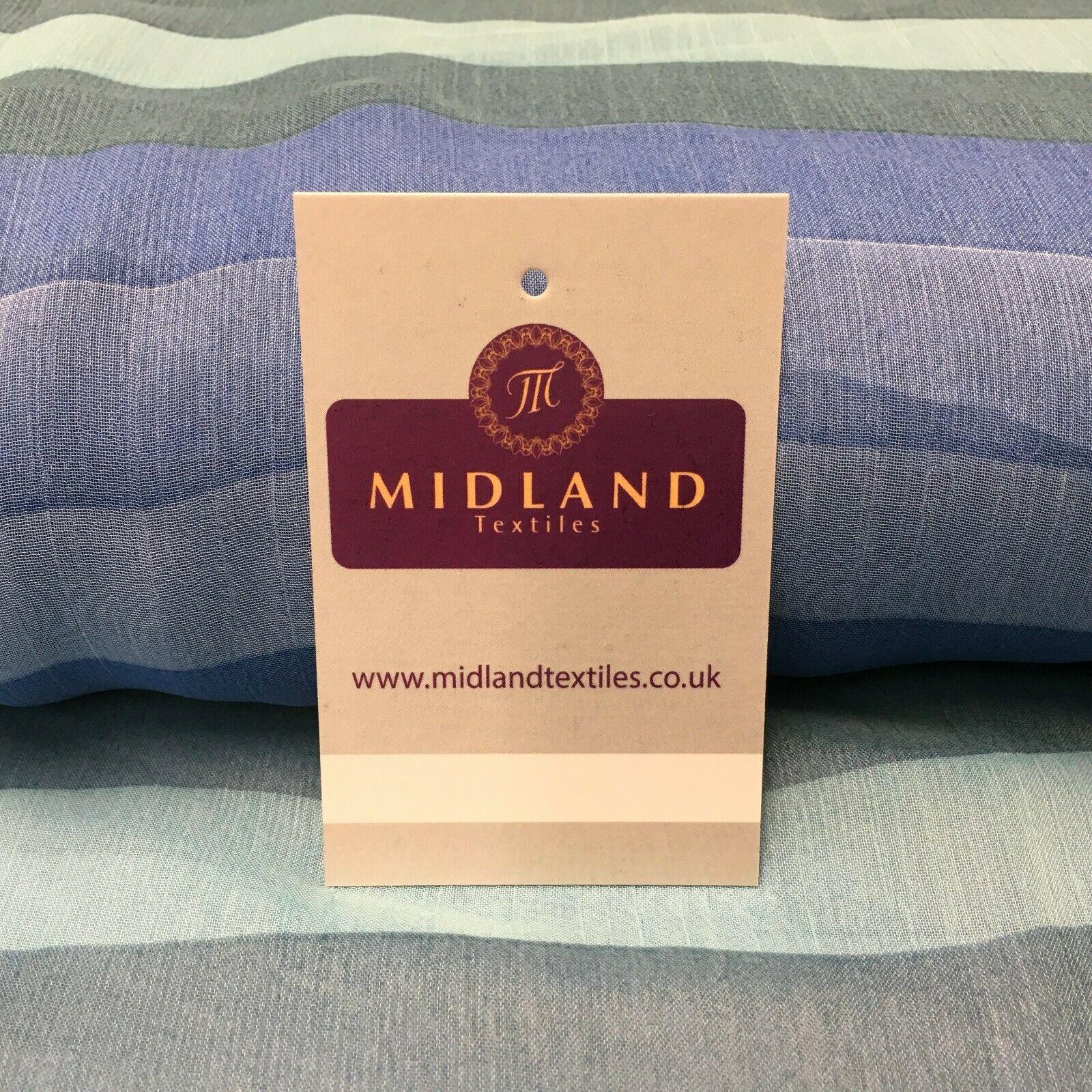 Blue stripes printed Crinkle Georgette Chiffon fabric 150cm wide MK1090-12