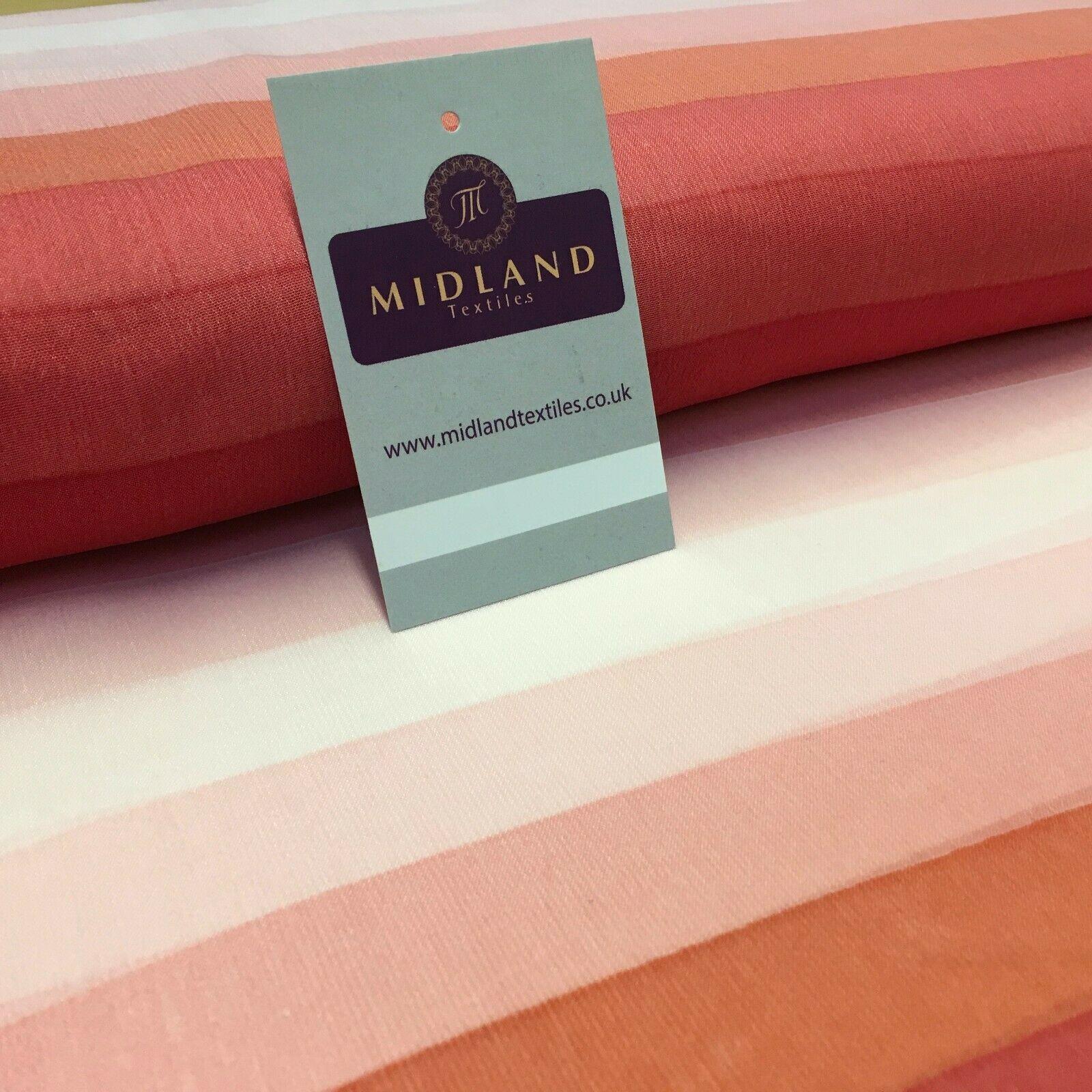 Watermelon striped printed Crinkle Georgette Chiffon fabric 150cm MK1090-17