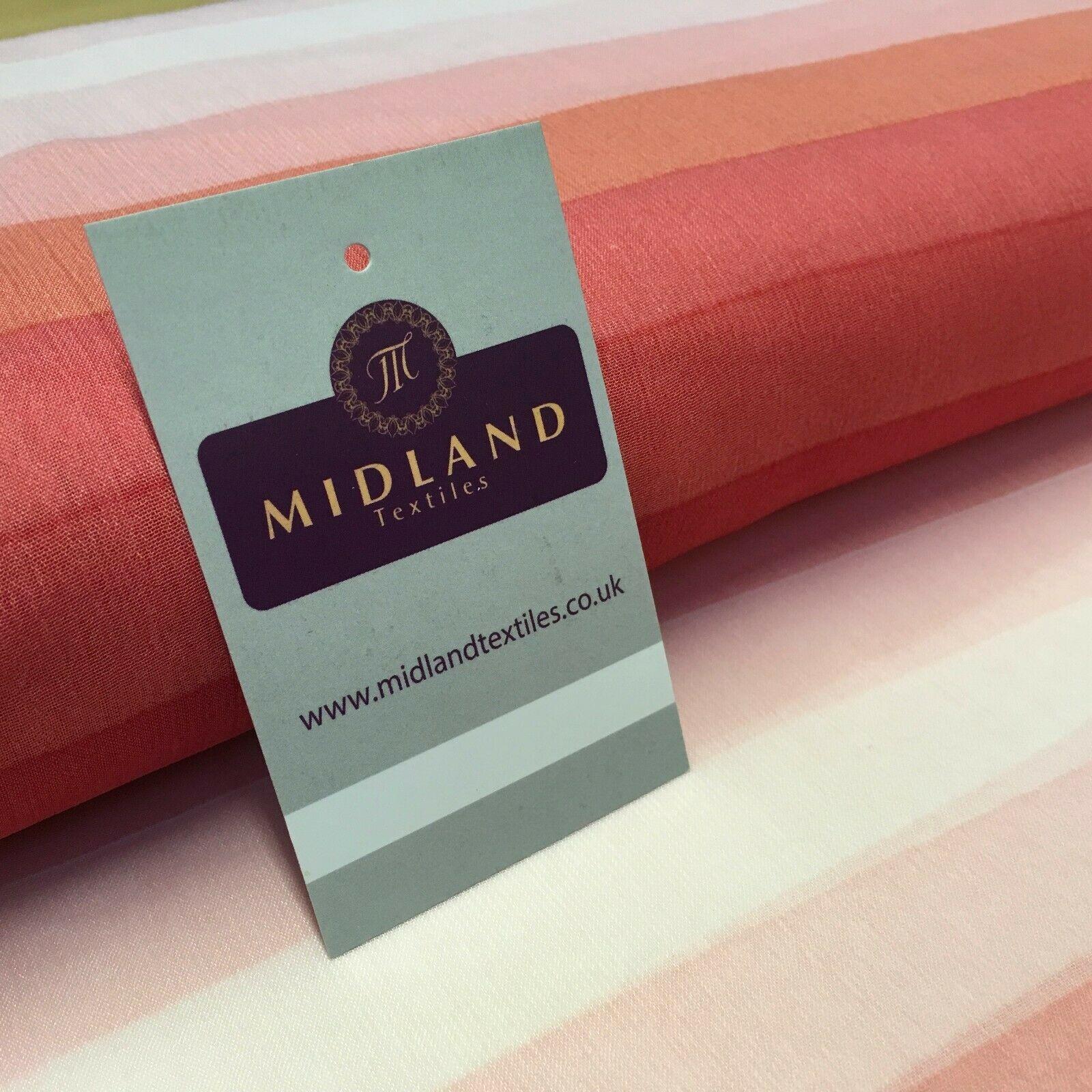 Watermelon striped printed Crinkle Georgette Chiffon fabric 150cm MK1090-17