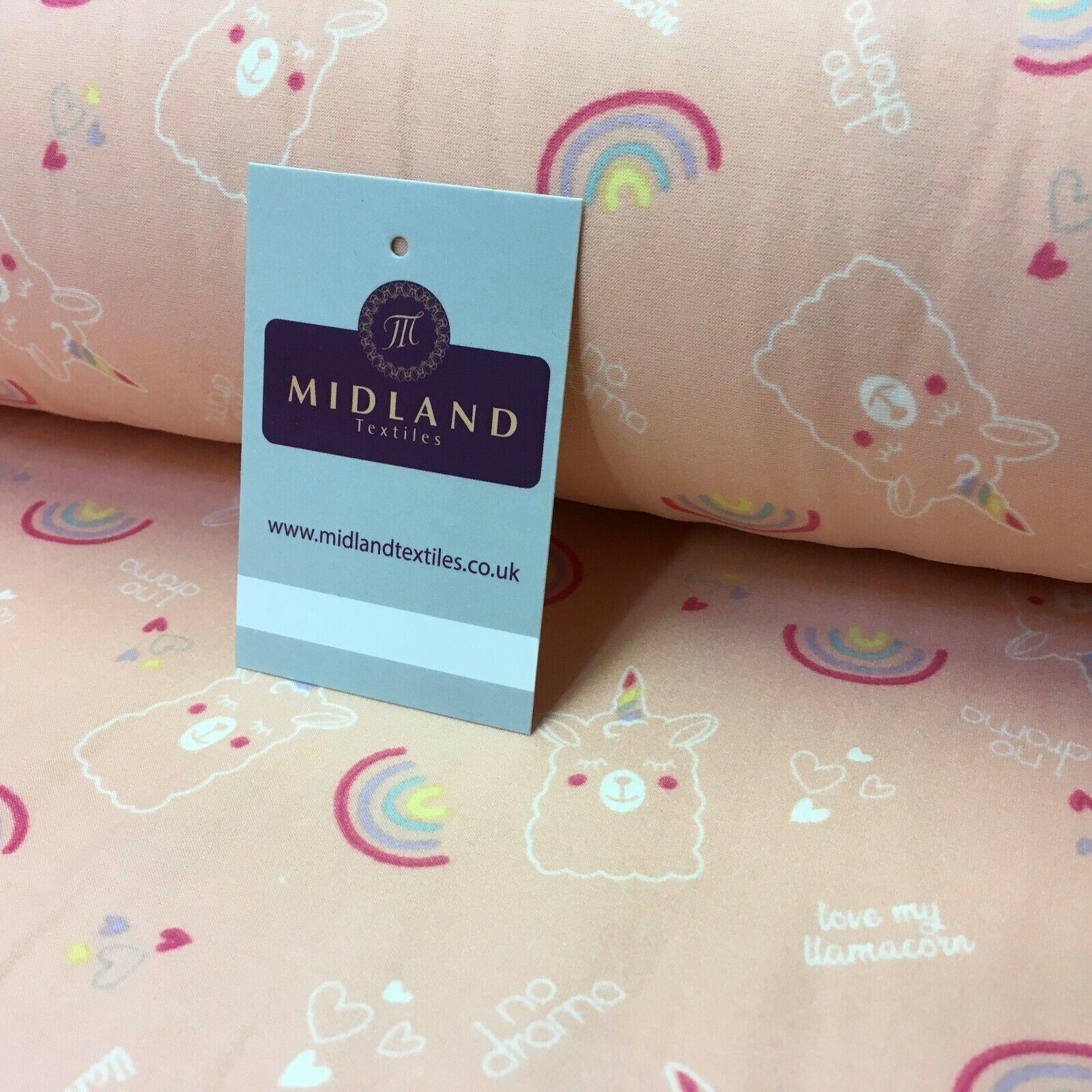 Peach doodle Rainbow Printed Brushed Jersey Dress fabric 150cm Wide MK1106-2