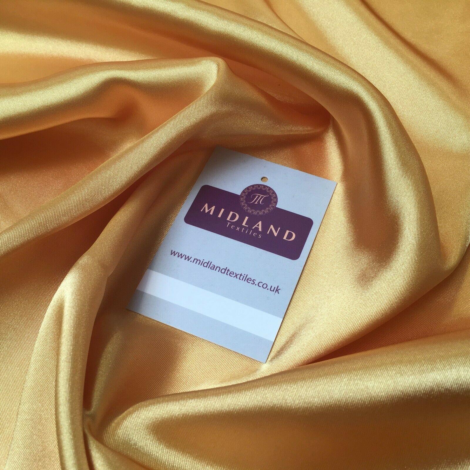 Mango Gold Liquid Satin Dressmaking fabric 110 Cm Wide MU1042 Mtex