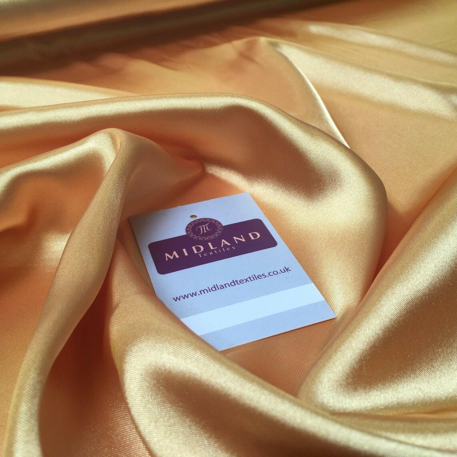 Mango Gold Liquid Satin Dressmaking fabric 110 Cm Wide MU1042 Mtex