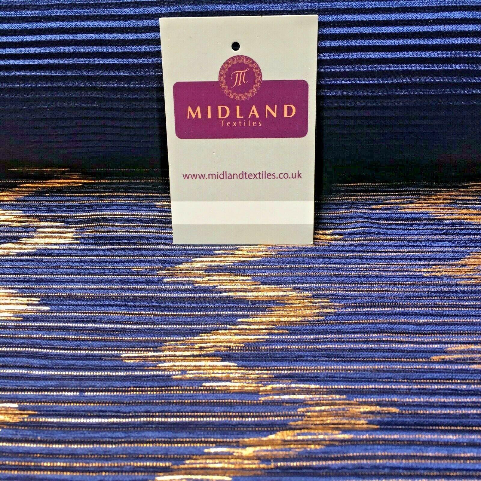 Pleated Crinkle Chevron metallic foil Zigzag Jersey Dance Fabric MH1066 Mtex