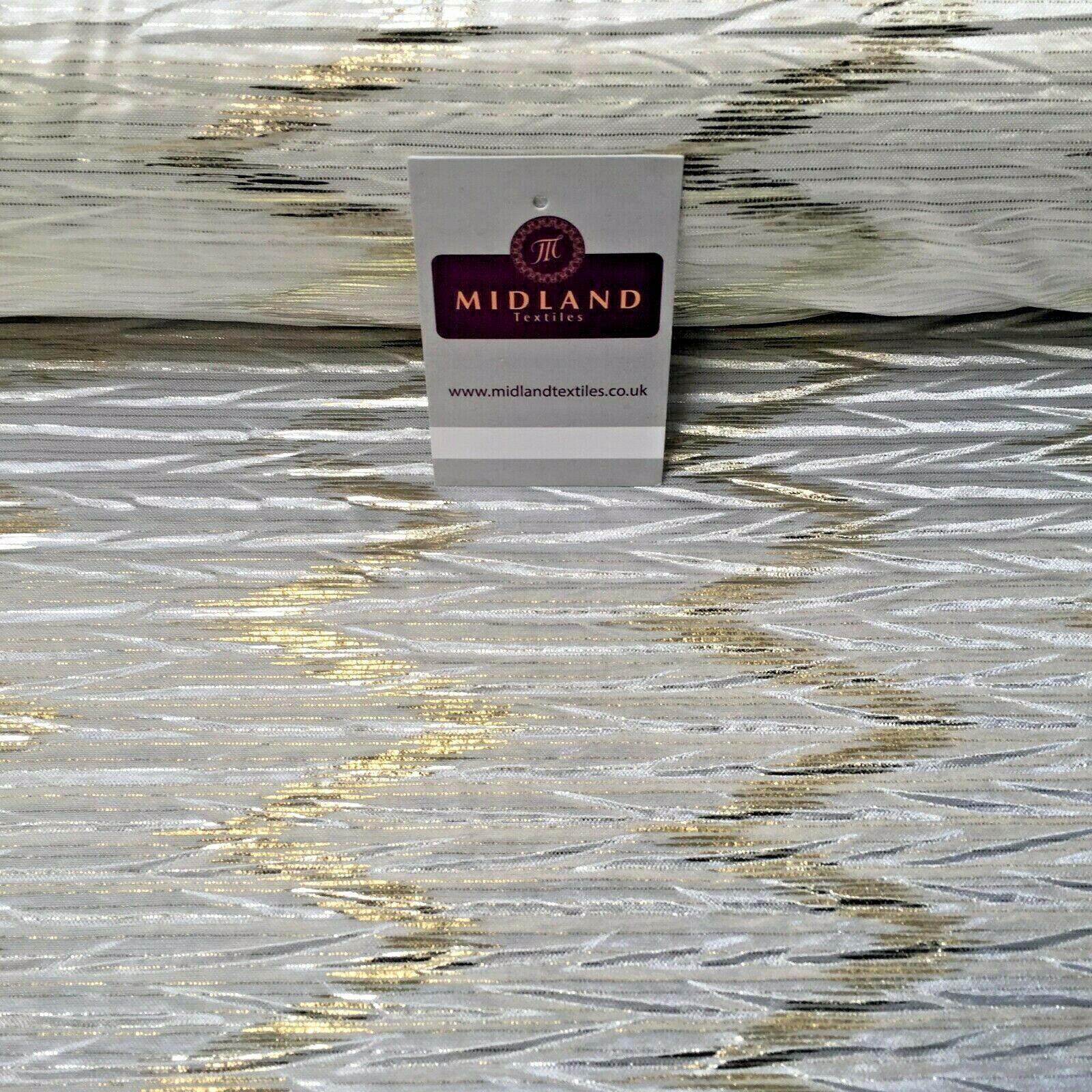 Pleated Crinkle Chevron metallic foil Zigzag Jersey Dance Fabric MH1066 Mtex