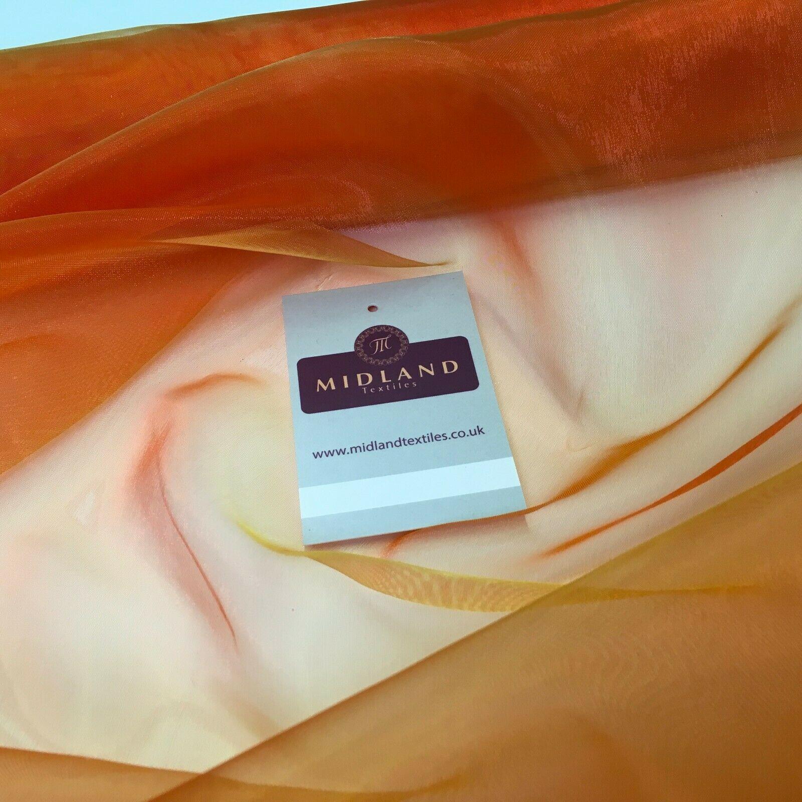 Two Toned Organza Voile Dressmaking Dance Craft Fabric 150cm Wide MK1085