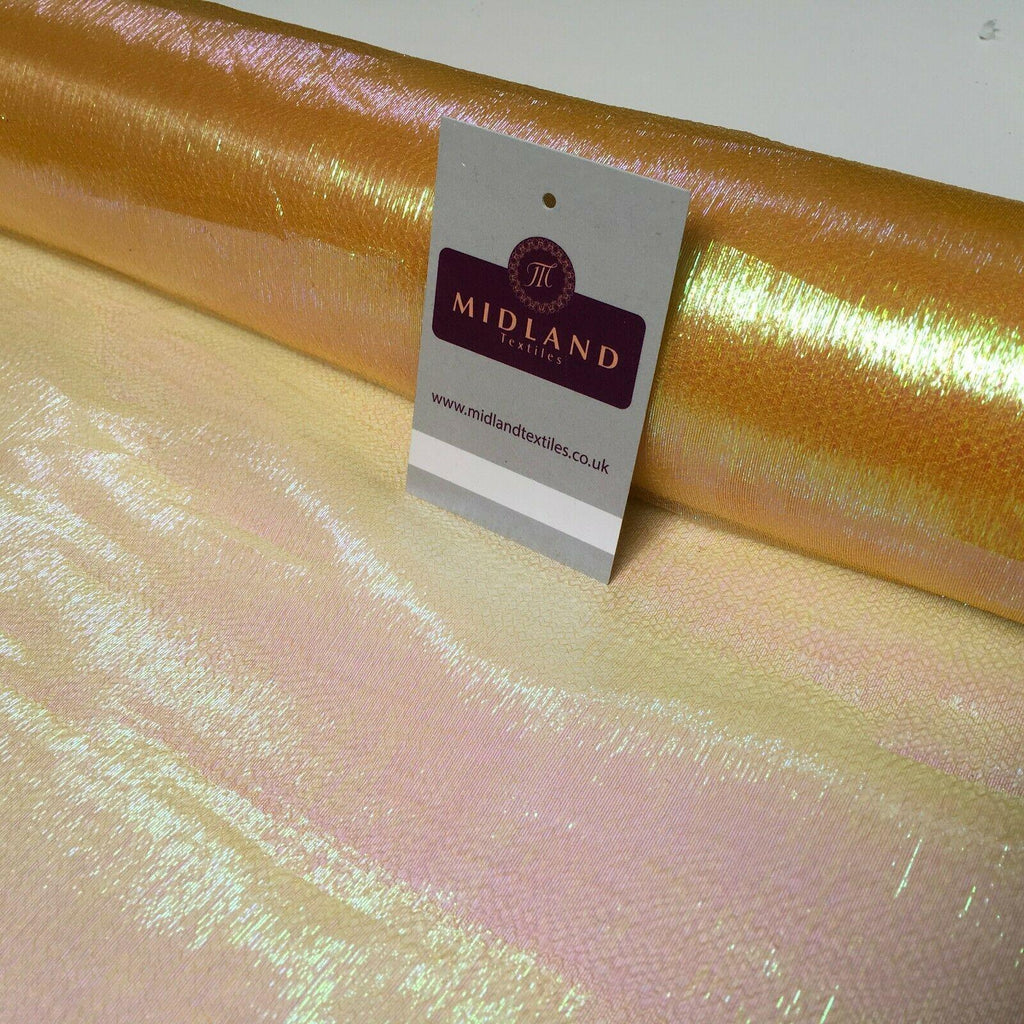 Pearlized Iridescent Crinkle Sheer Organza Fabric 130cm Wide MK1082 Mtex