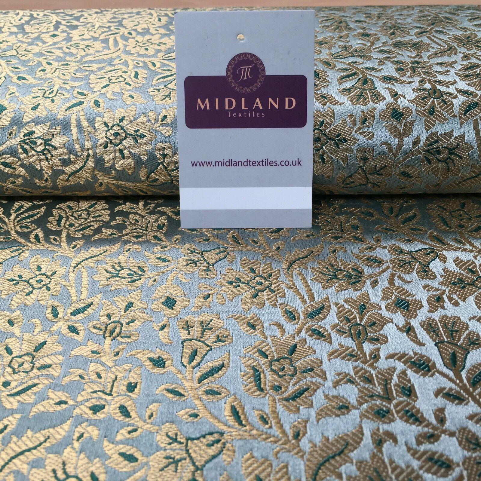 Indian Floral Banarsi Brocade Faux Silk fabric 111cm Wide MP1129 Mtex