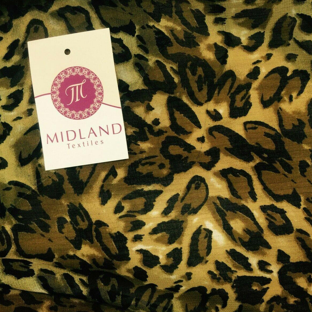 Brown Animal Printed Chiffon fabric 111 cm Wide M161-1 Mtex