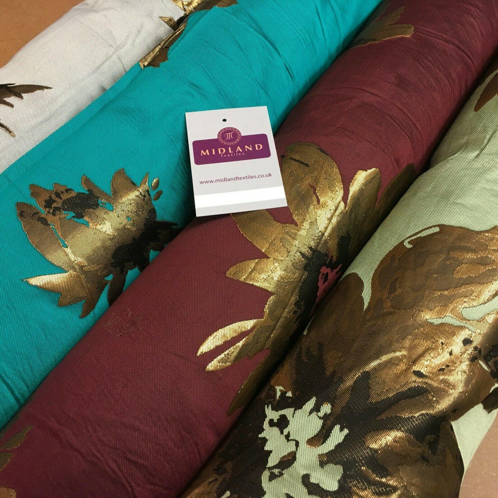 Indian Floral Jacquard Large Vintage Brocade Fabric 147 cm Wide MA1170 Mtex