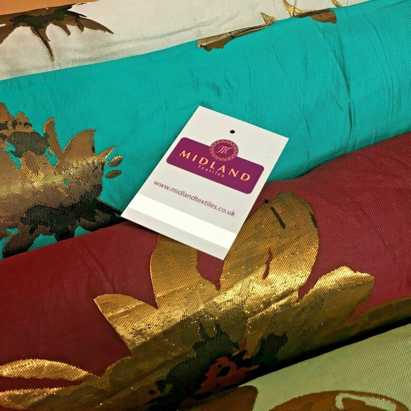 Indian Floral Jacquard Large Vintage Brocade Fabric 147 cm Wide MA1170 Mtex