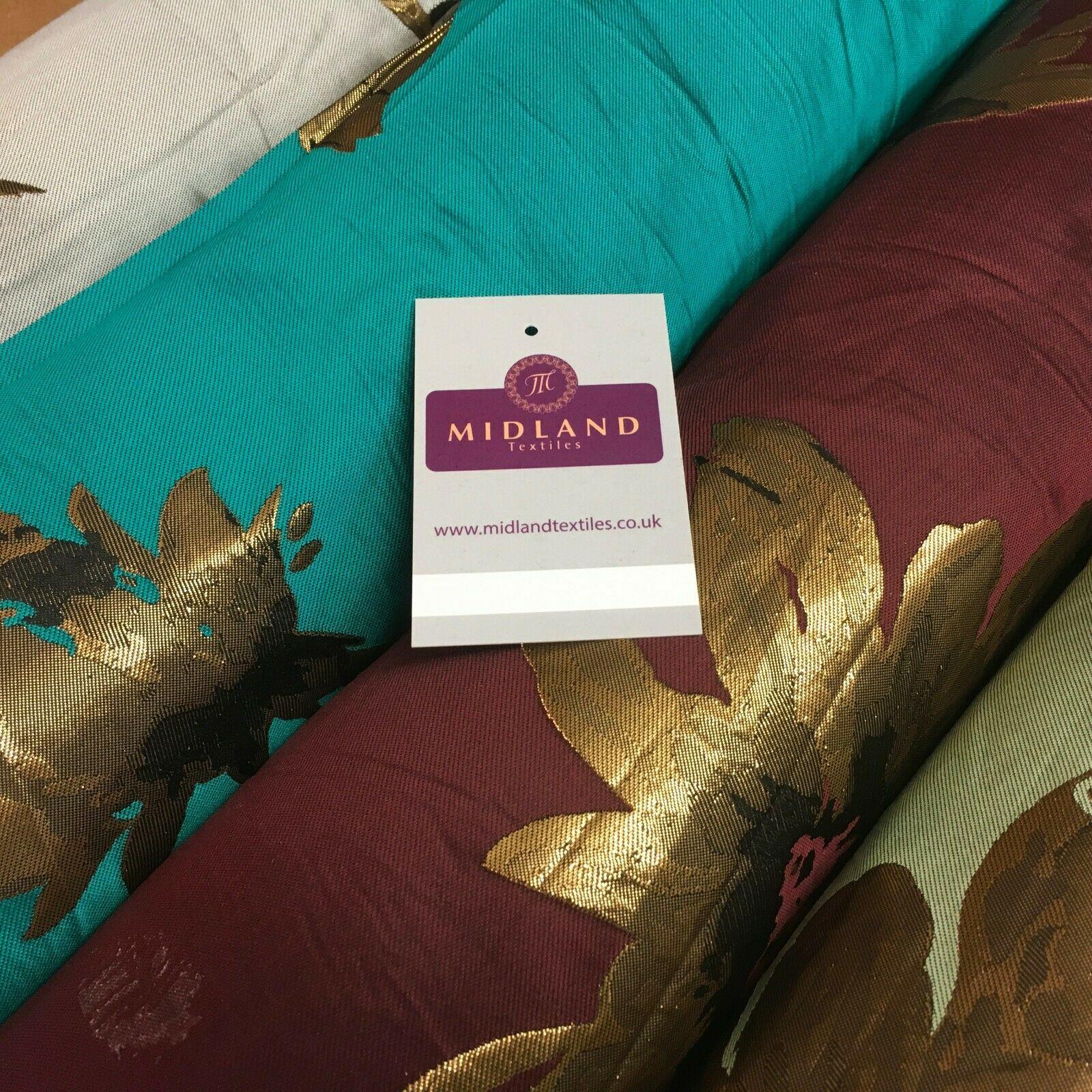 Indian Floral Jacquard Large Vintage Brocade Fabric 147 cm Wide MA1170 Mtex