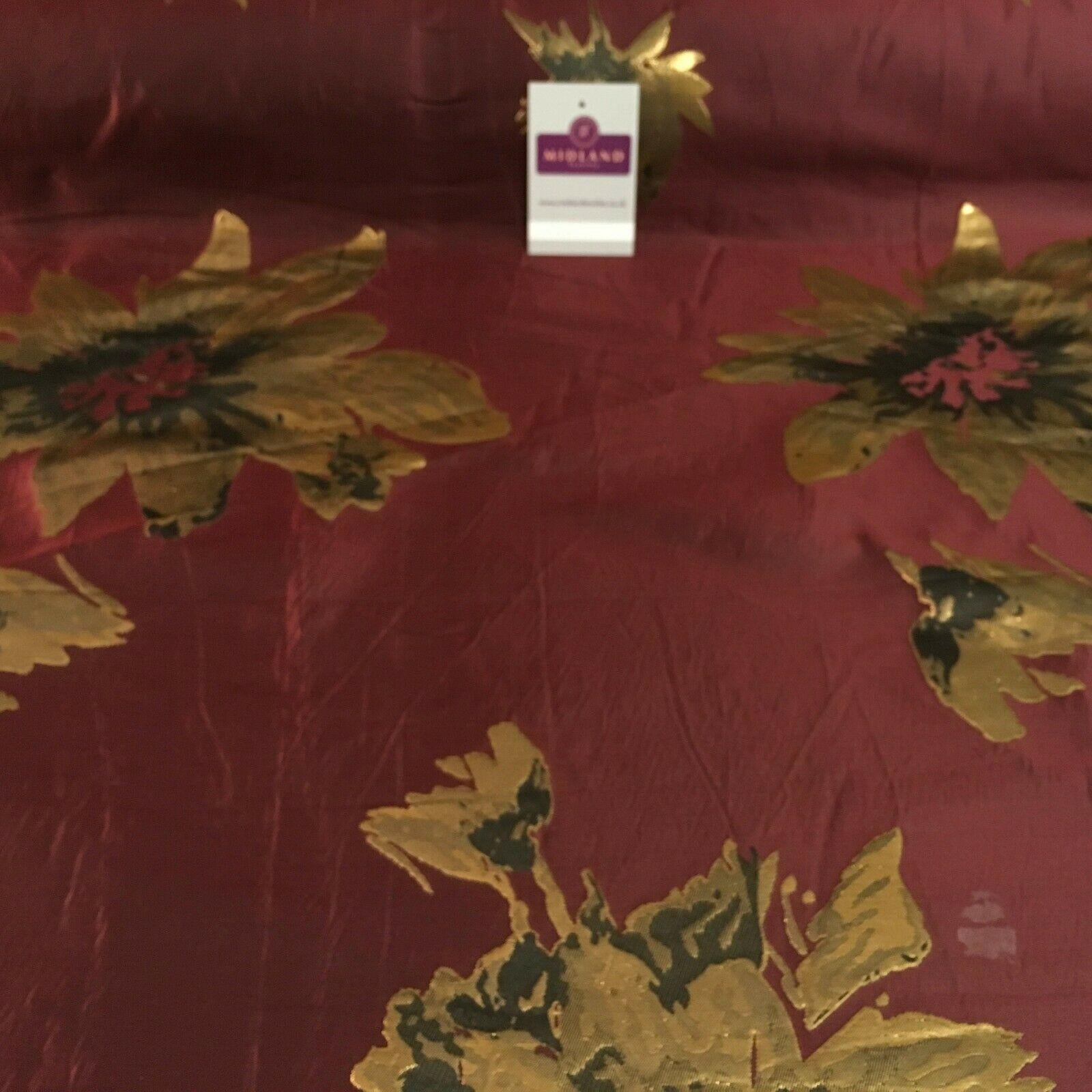 Indian Floral Jacquard Large Vintage Brocade Fabric 147 cm Wide MA1170 Mtex