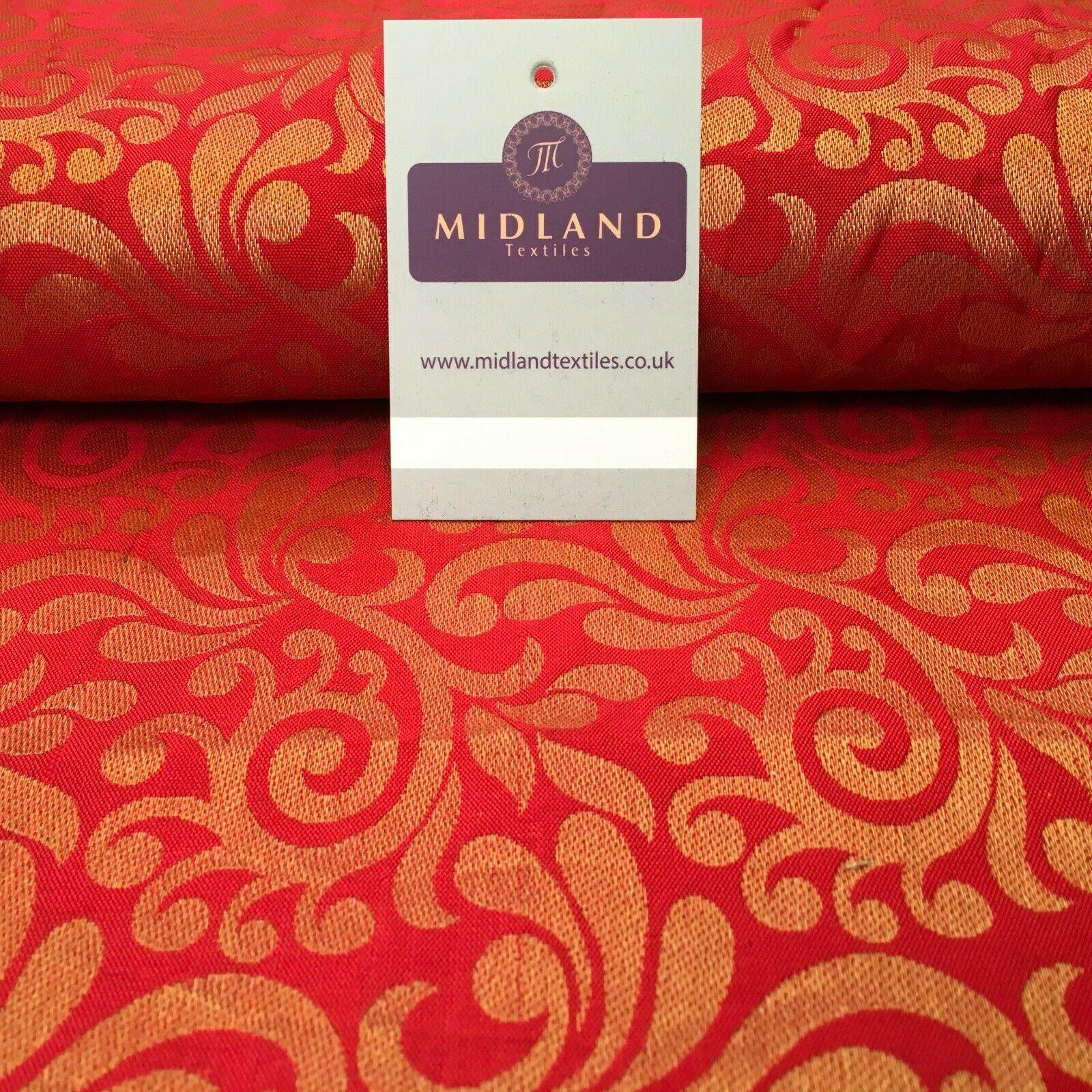 Indian Gold Floral Banarsi Brocade Ideal For waistcoats Fabric 110cm Wide MR1153