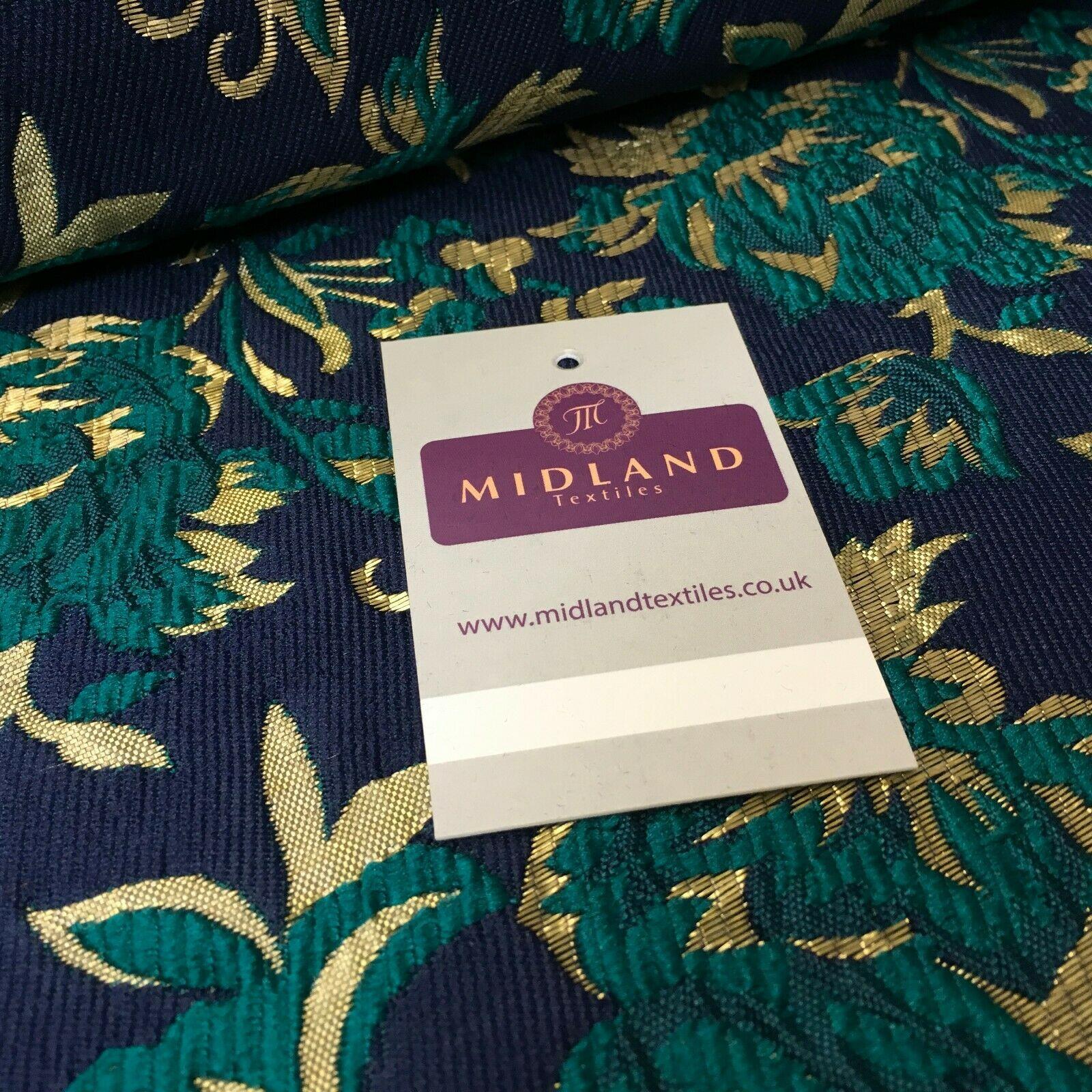 Indian Heavy Floral Jacquard Banarsi Brocade Fabric 125cm Wide MA1152 Mtex