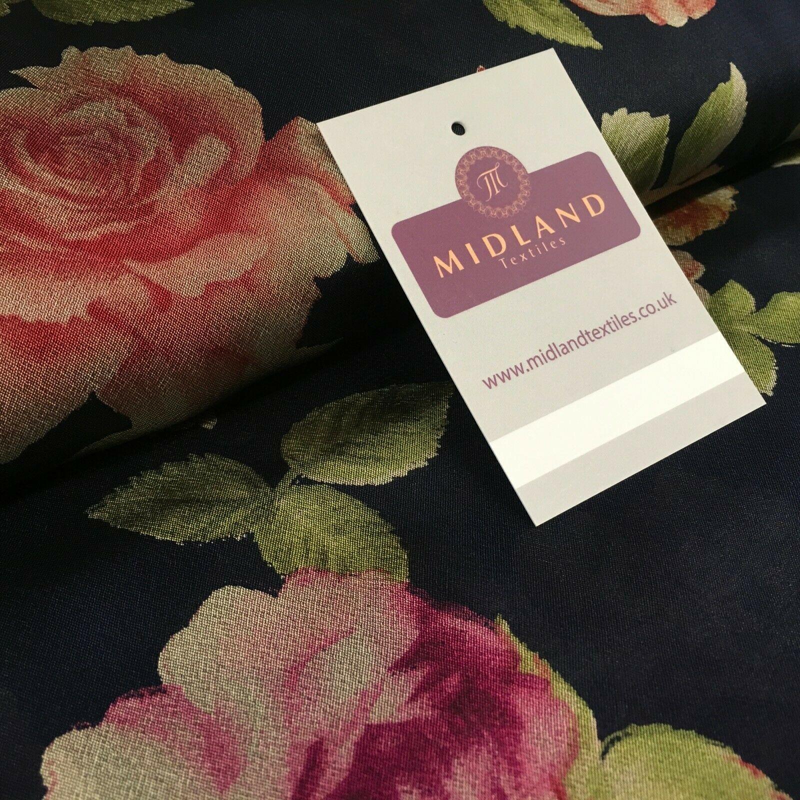 Crepe Printed Vintage Floral Crepe 111cm Wide MR1180 Mtex