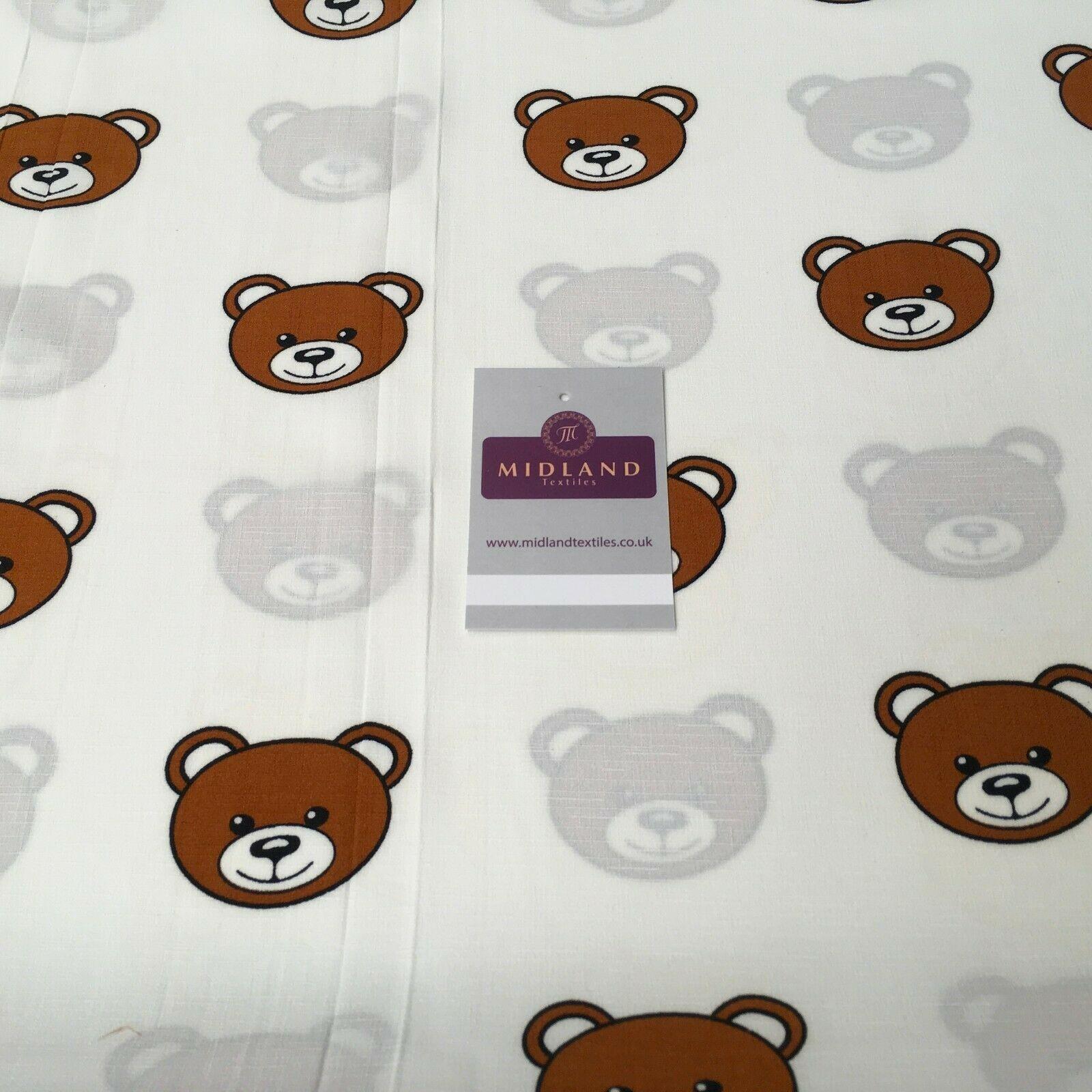 Ivory Tan Teddy Face Linen Effect Georgette Crepe Dress Fabric 147cm MK1184-15