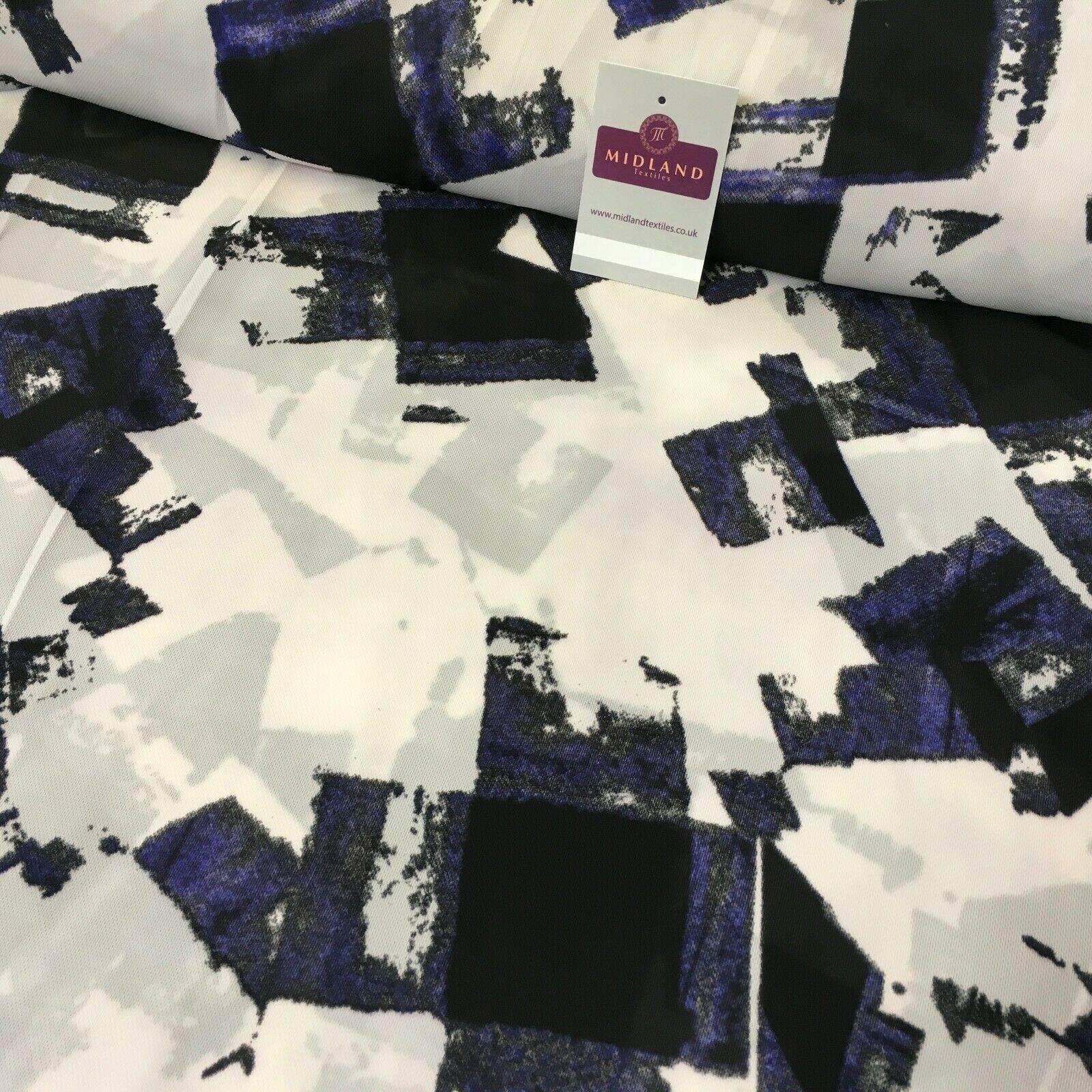 Purple Abstract soft Georgette twist voile Dress Fabric 147cm MK1185-11
