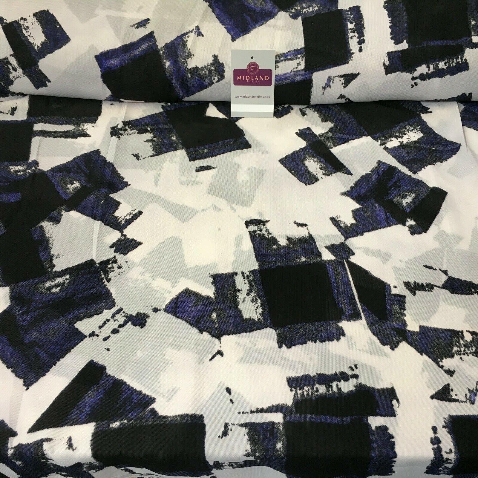 Purple Abstract soft Georgette twist voile Dress Fabric 147cm MK1185-11