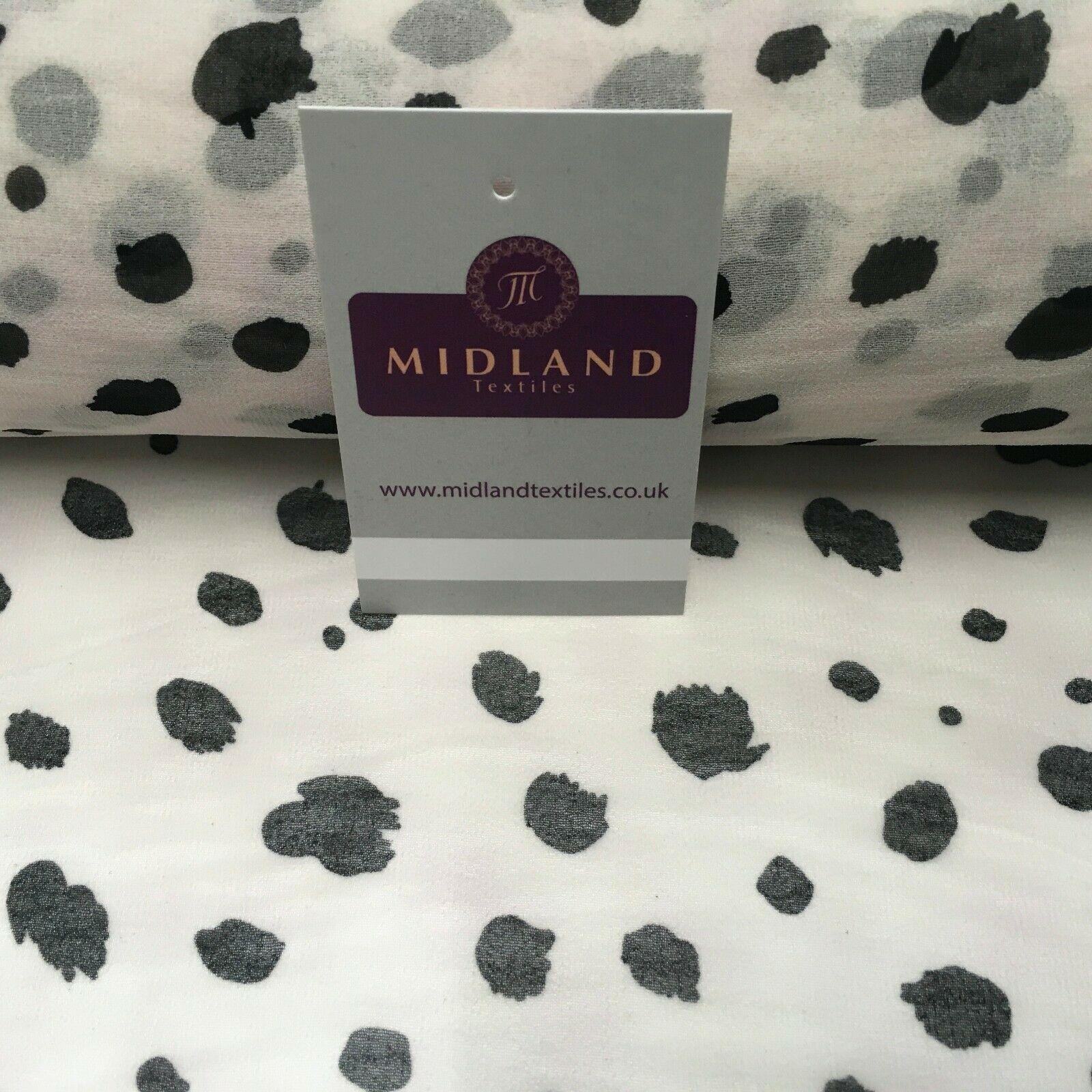 Skin Pale Printed Crepe chiffon Dress Fabric 150 cm Wide MK1190-13 Mtex