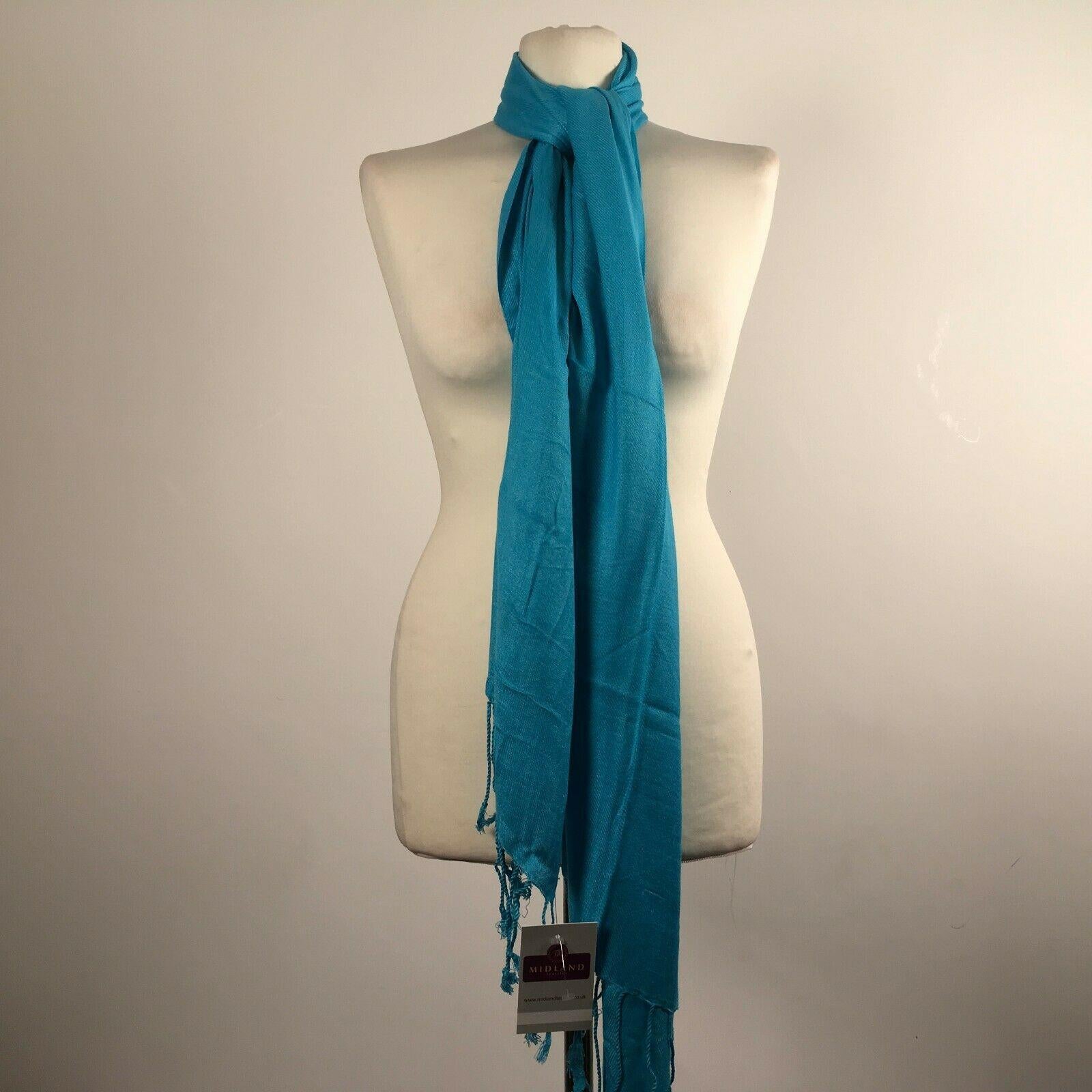 Ladies Pashmina Pashmeena Shawl Hijab Scarf Many colours Wrap stole M415 Mtex