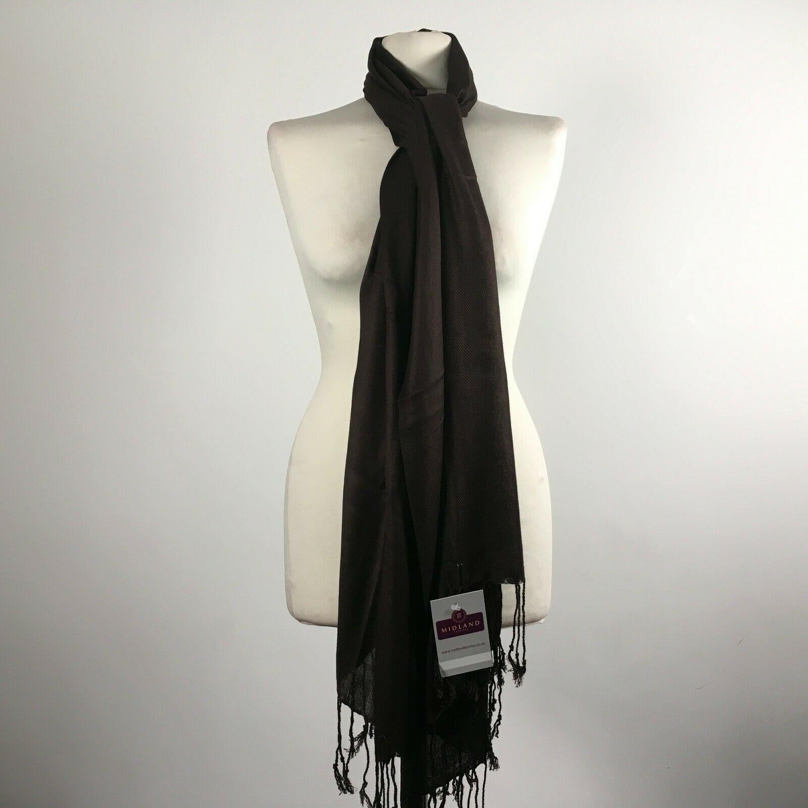 Ladies Pashmina Pashmeena Shawl Hijab Scarf Many colours Wrap stole M415 Mtex