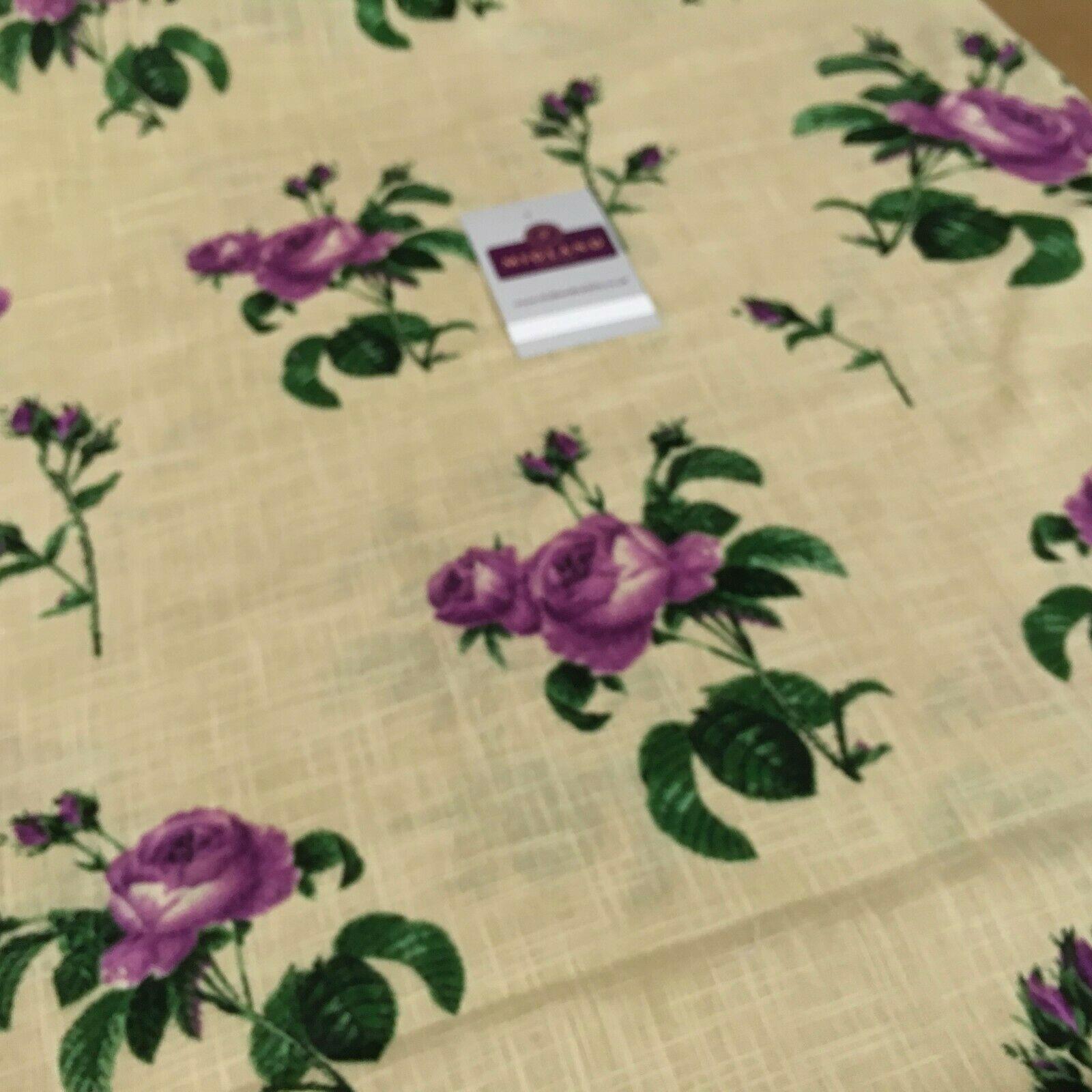 Natural Vintage Floral Printed Linen Dress Fabric 110 cm M1192 Mtex