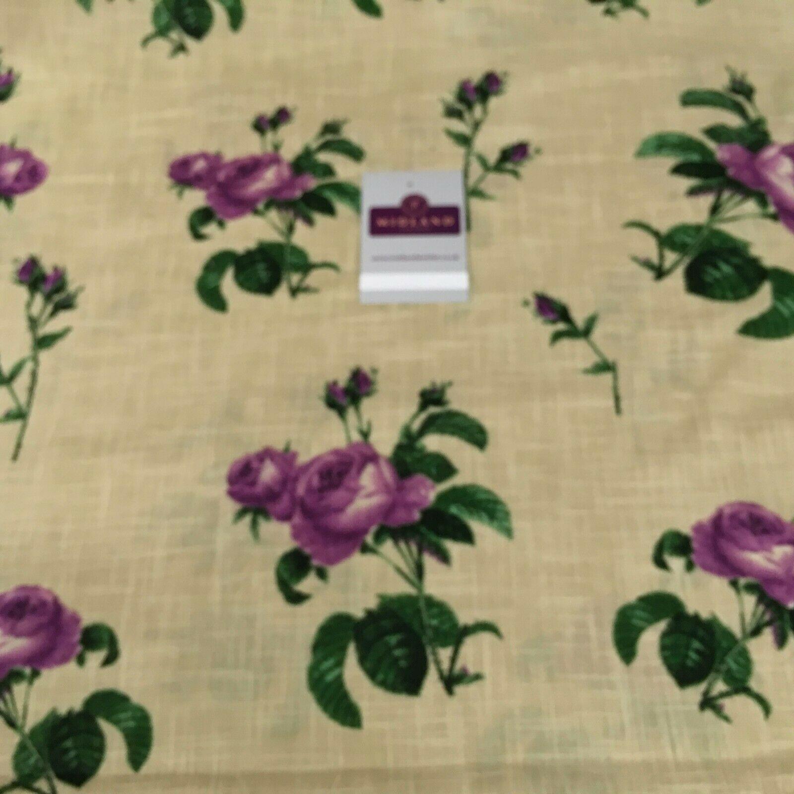 Natural Vintage Floral Printed Linen Dress Fabric 110 cm M1192 Mtex